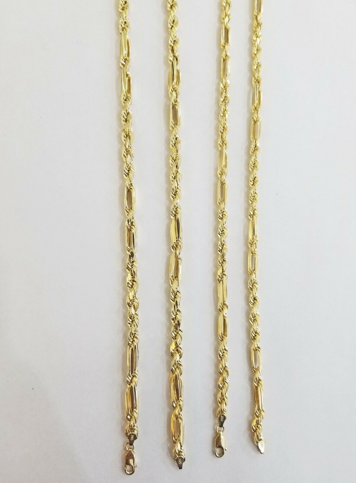 10k REAL Yellow Gold Milano Rope chain 20" 22" 24" Gold necklace Men Women 4.5mm