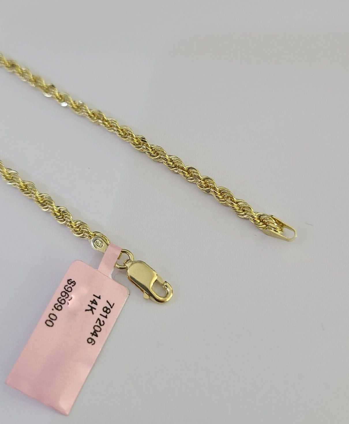 14k Solid Rope Chain Necklace 4mm 18"-28" Inch Yellow Gold Men Women 14Kt