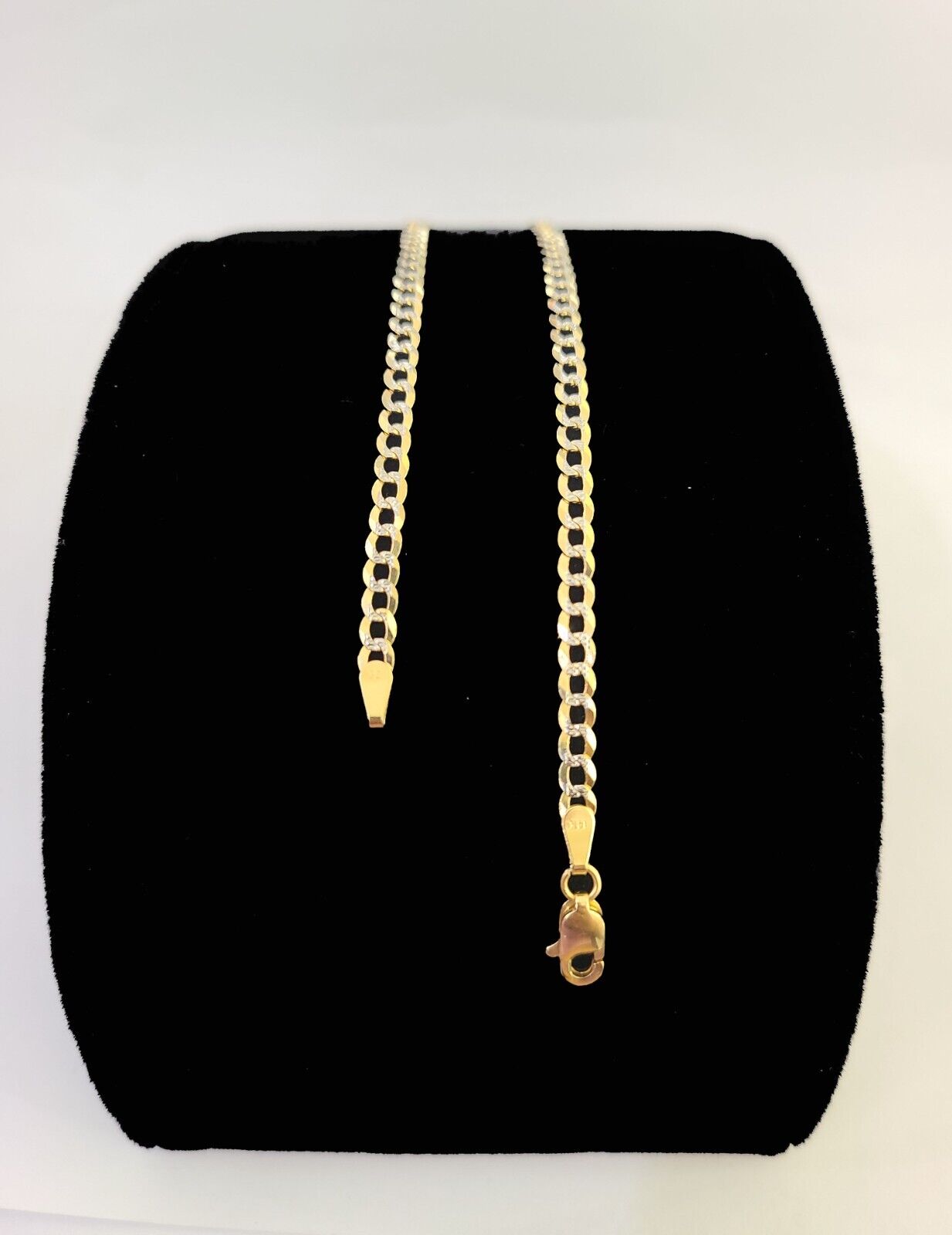 14K Solid Cuban Curb Link Bracelet Diamond Cut 3mm 8" Inch REAL Yellow Gold
