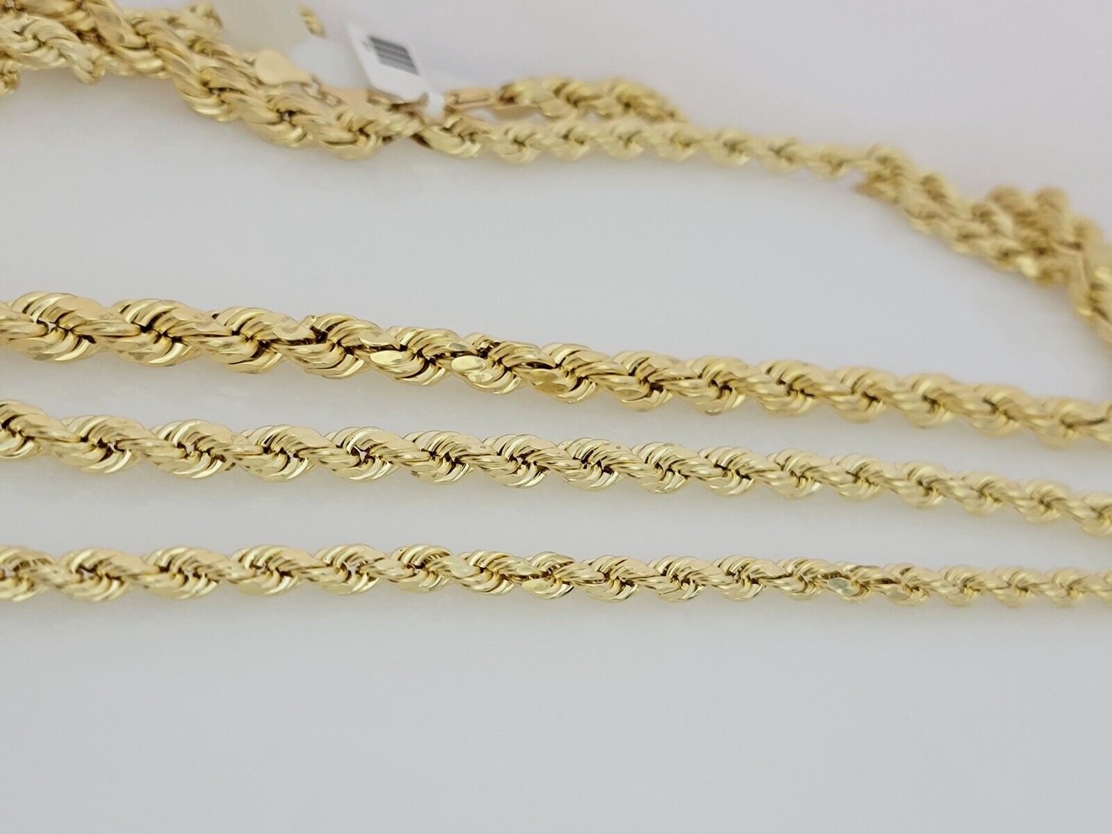 Real 10k Yellow Gold Chain Rope Necklace 6mm 7mm 8mm 20" 22" 24" 26" 28" 30" Men
