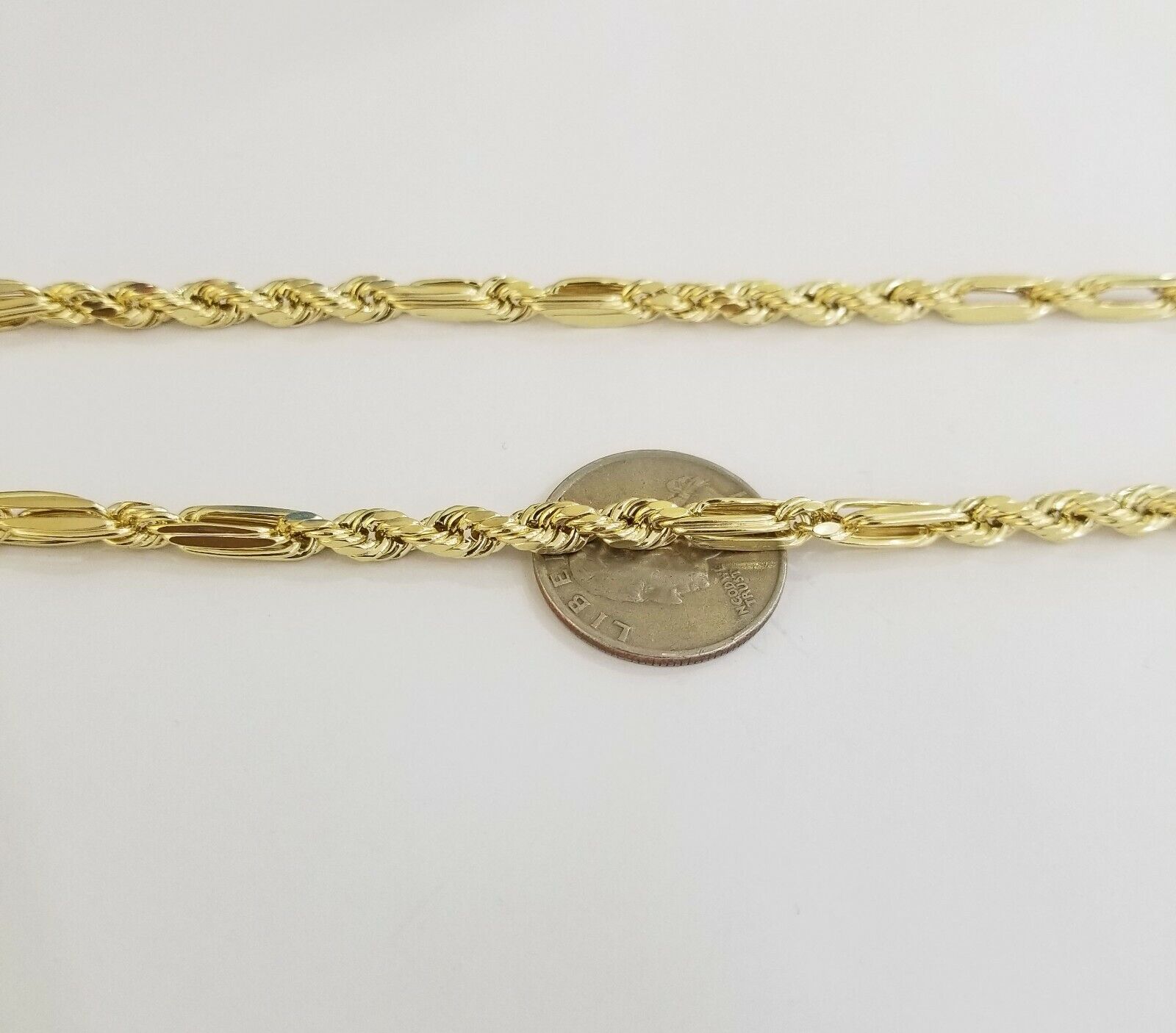 10k REAL Yellow Gold Milano Rope chain 20" 22" 24" Gold necklace Men Women 4.5mm