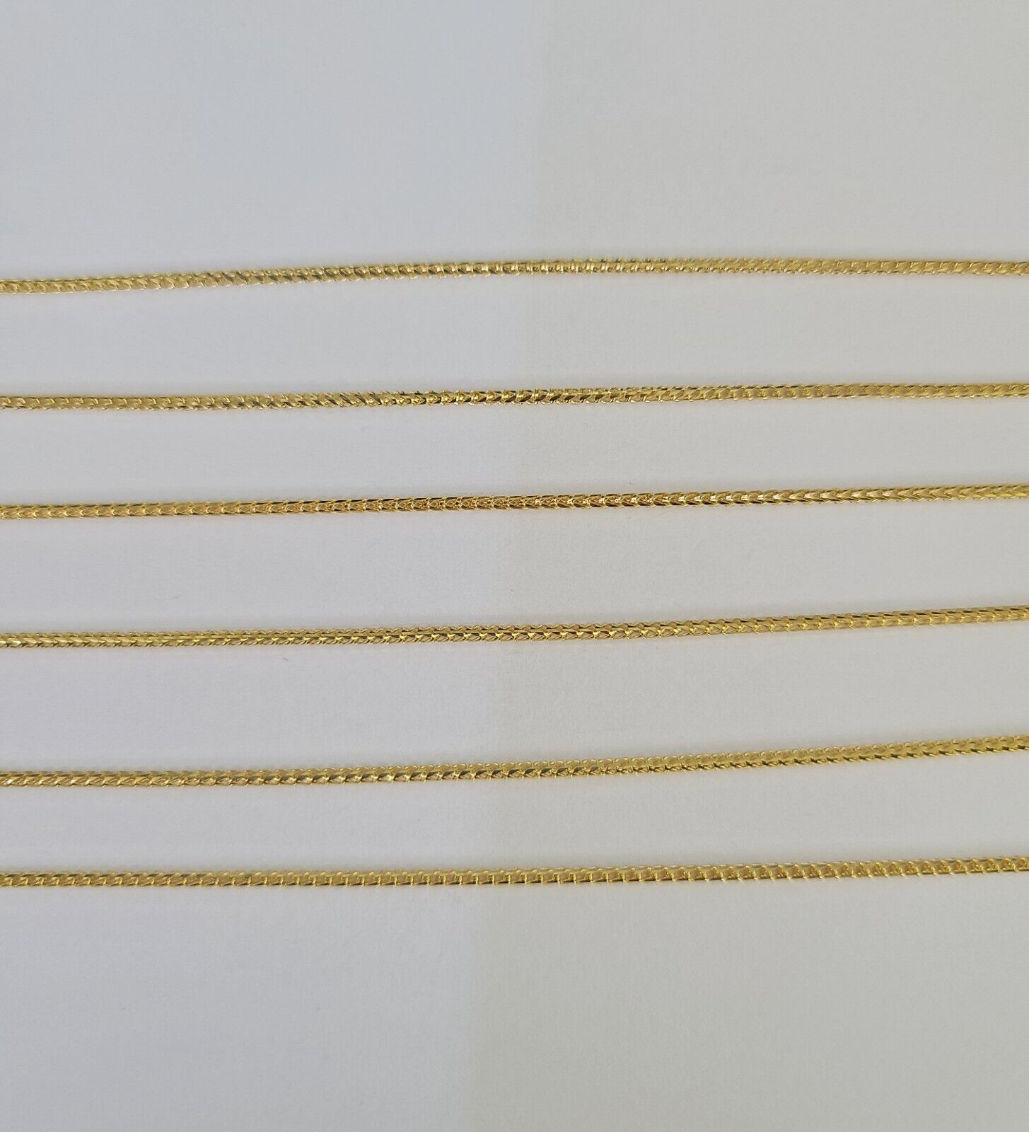 18K Solid Franco Chain Necklace 20" 22" 24" 1mm Yellow Gold Real