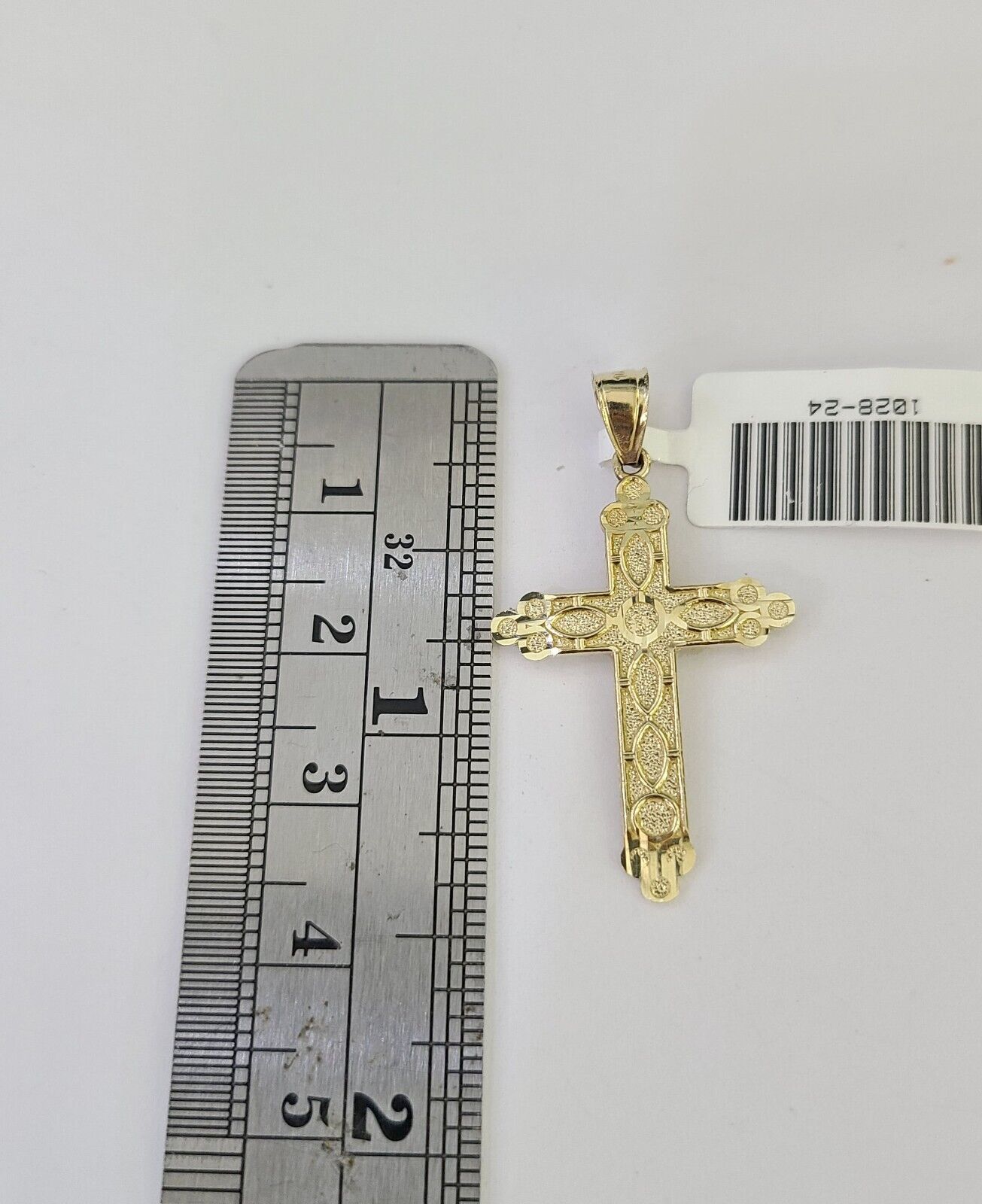 10k Solid Rope Chain 2mm Jesus Cross Pendant Charm Necklace SET 18-24 in