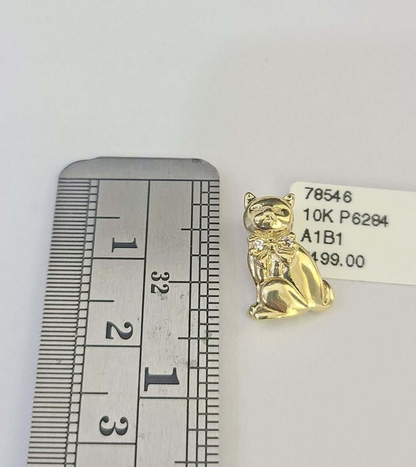 10K Solid Franco Chain Dog Pendant Charm Necklace 16"-22" 1mm Gold Ladies