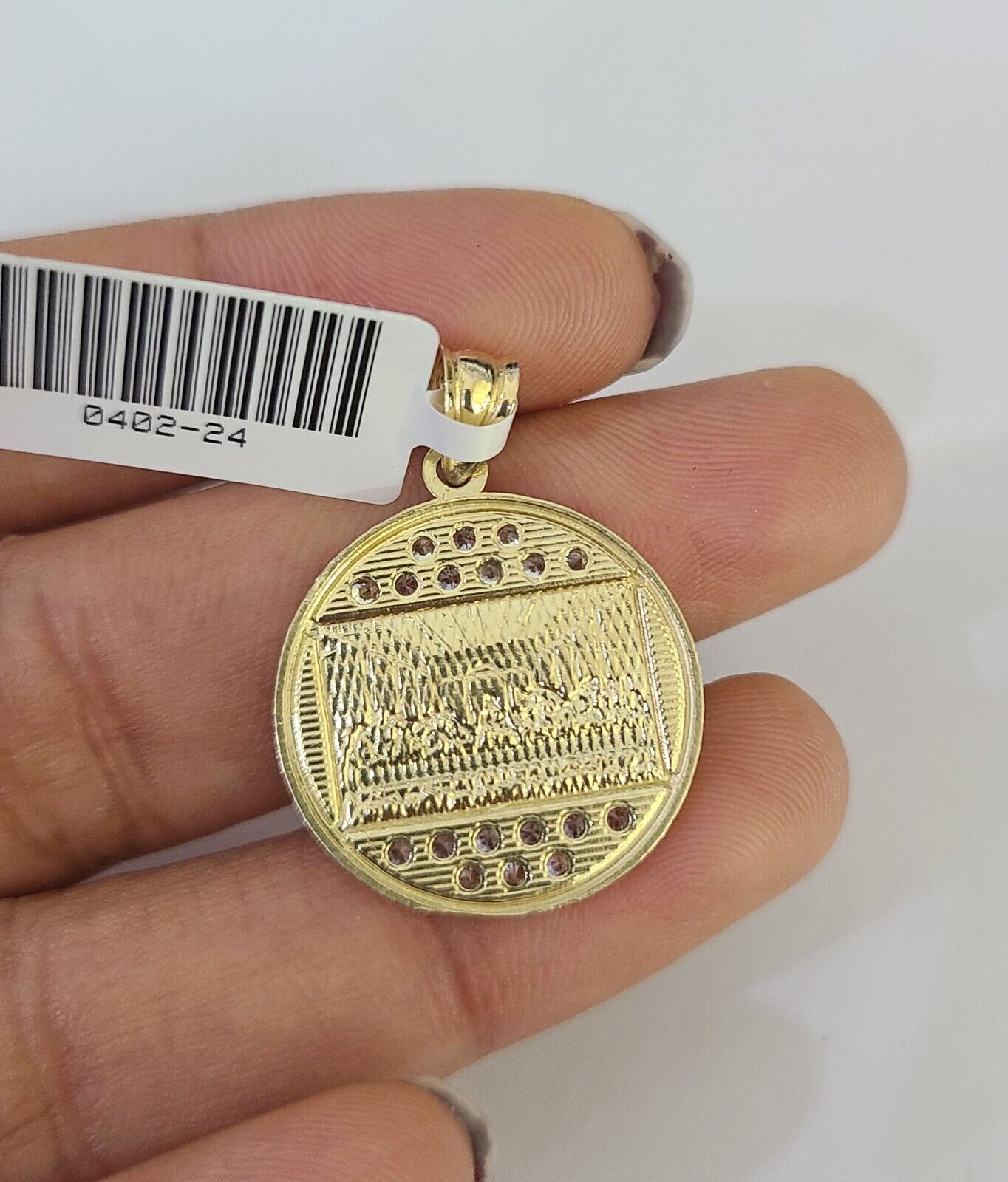 10K Franco Chain Last Supper  Pendant Charm Necklace 16"-24" 2mm Gold SET