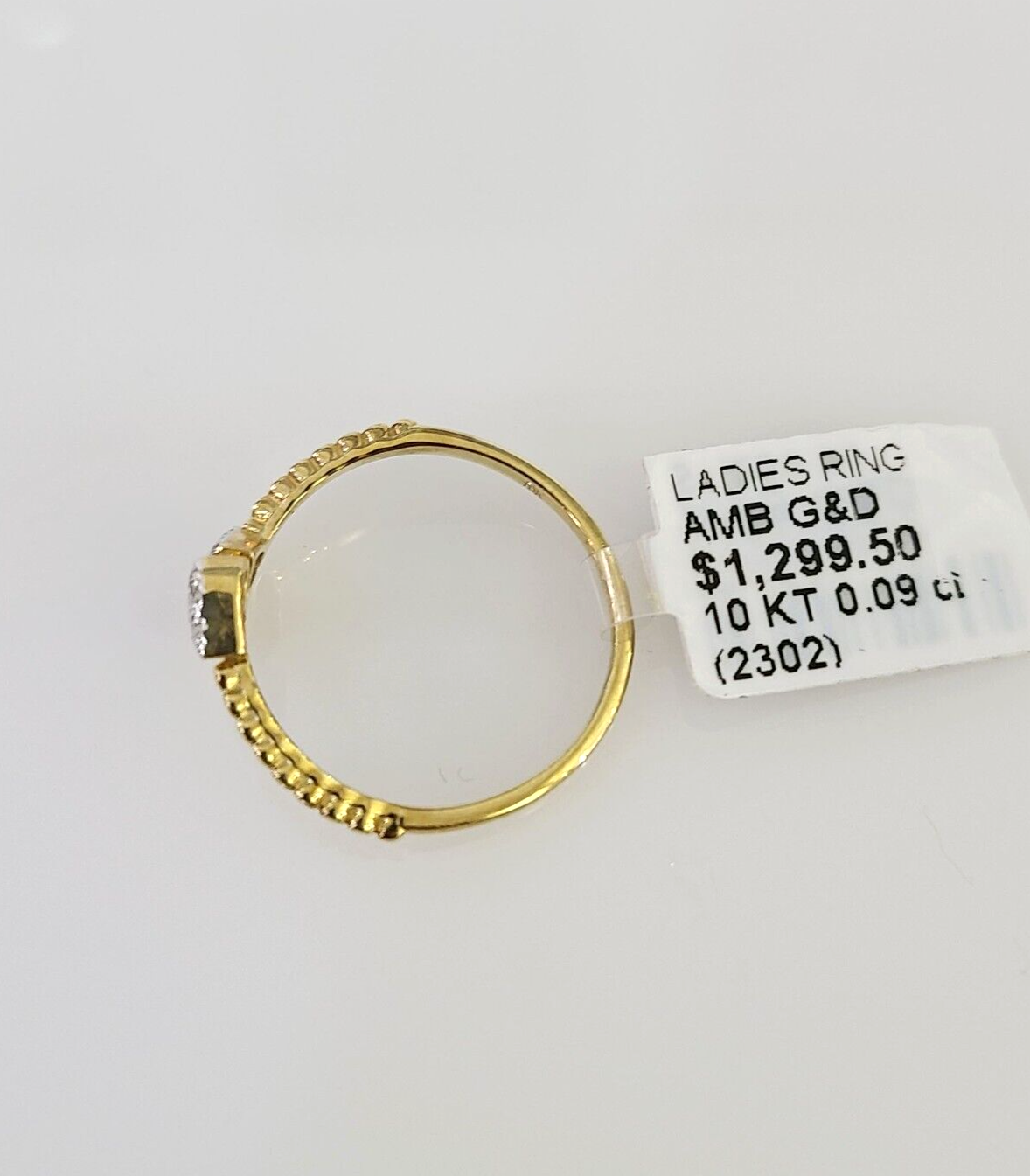 Real 10k Hearts Diamond Ladies Ring Women Casual 10Kt Yellow Gold All Sizes