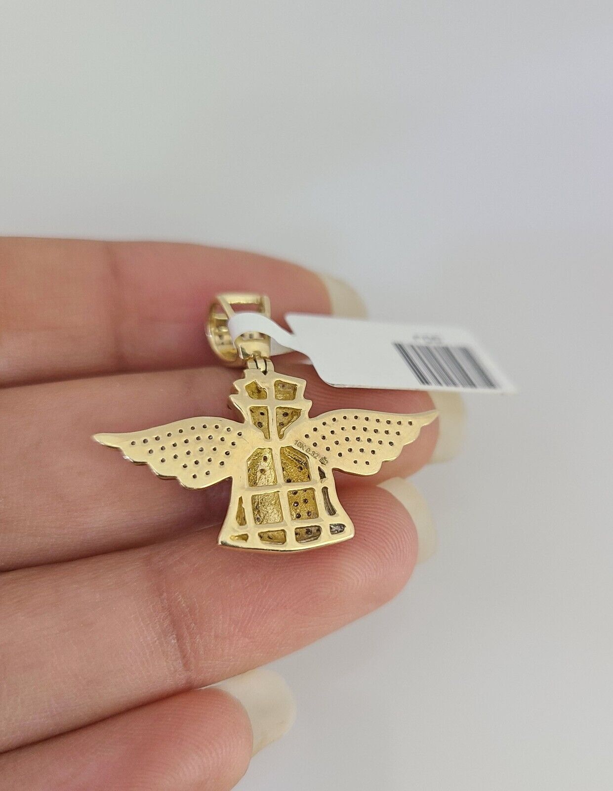 10K Solid Gold Miami Cuban Chain SET Diamond Money Bag Wing Charm 18"-26" 2.5mm