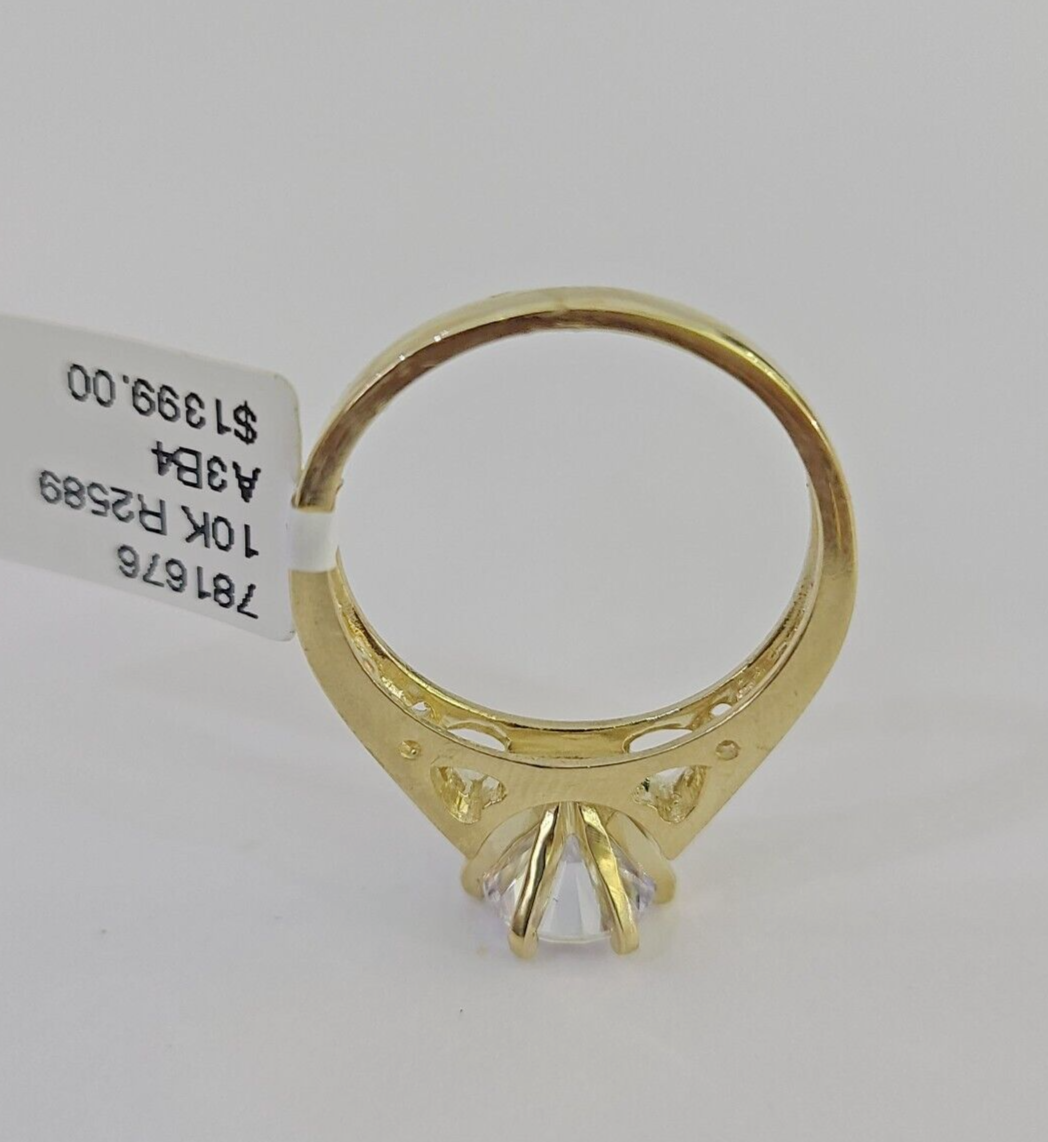 Real 10k Yellow Gold Ring Wedding Engagement Casual 10Kt Genuine All Sizes