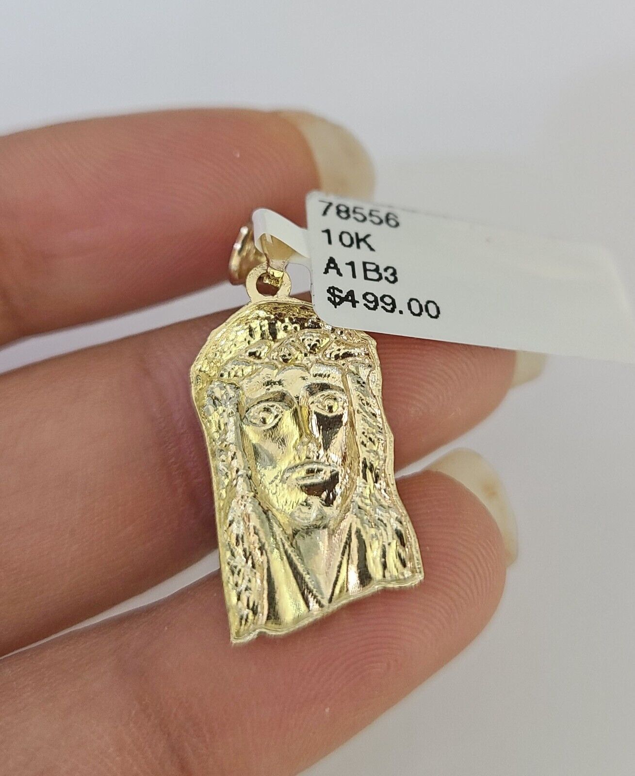 10k Solid Rope Chain 2mm Jesus Head Pendant Charm Necklace SET 18-22 in Ladies