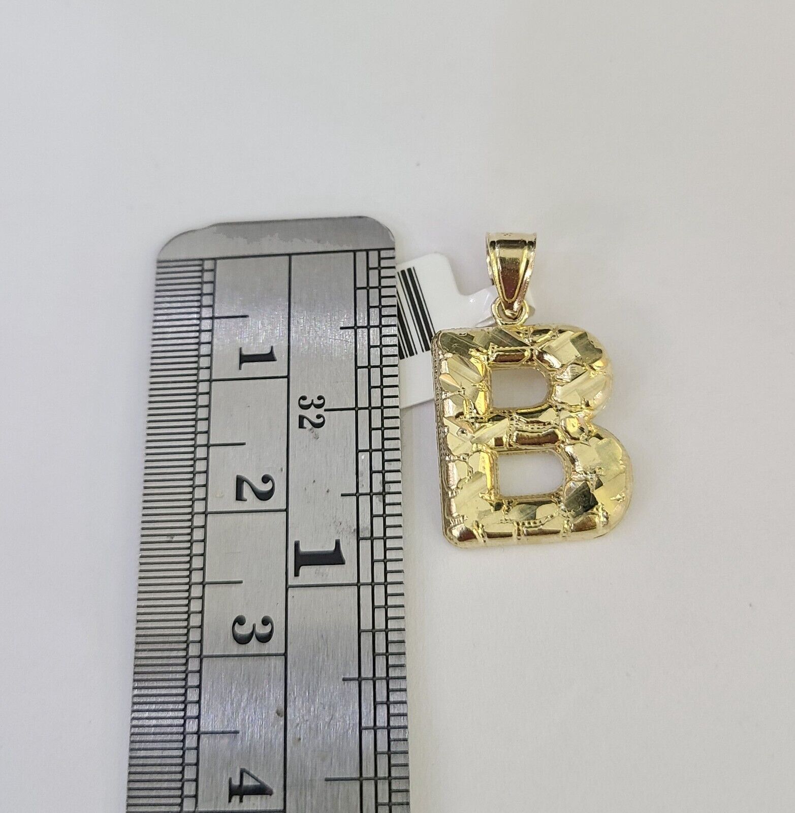 10k Gold Initial B Charm Rope Chain 16"-26" 2.5mm SET Necklace Alphabet Pendant