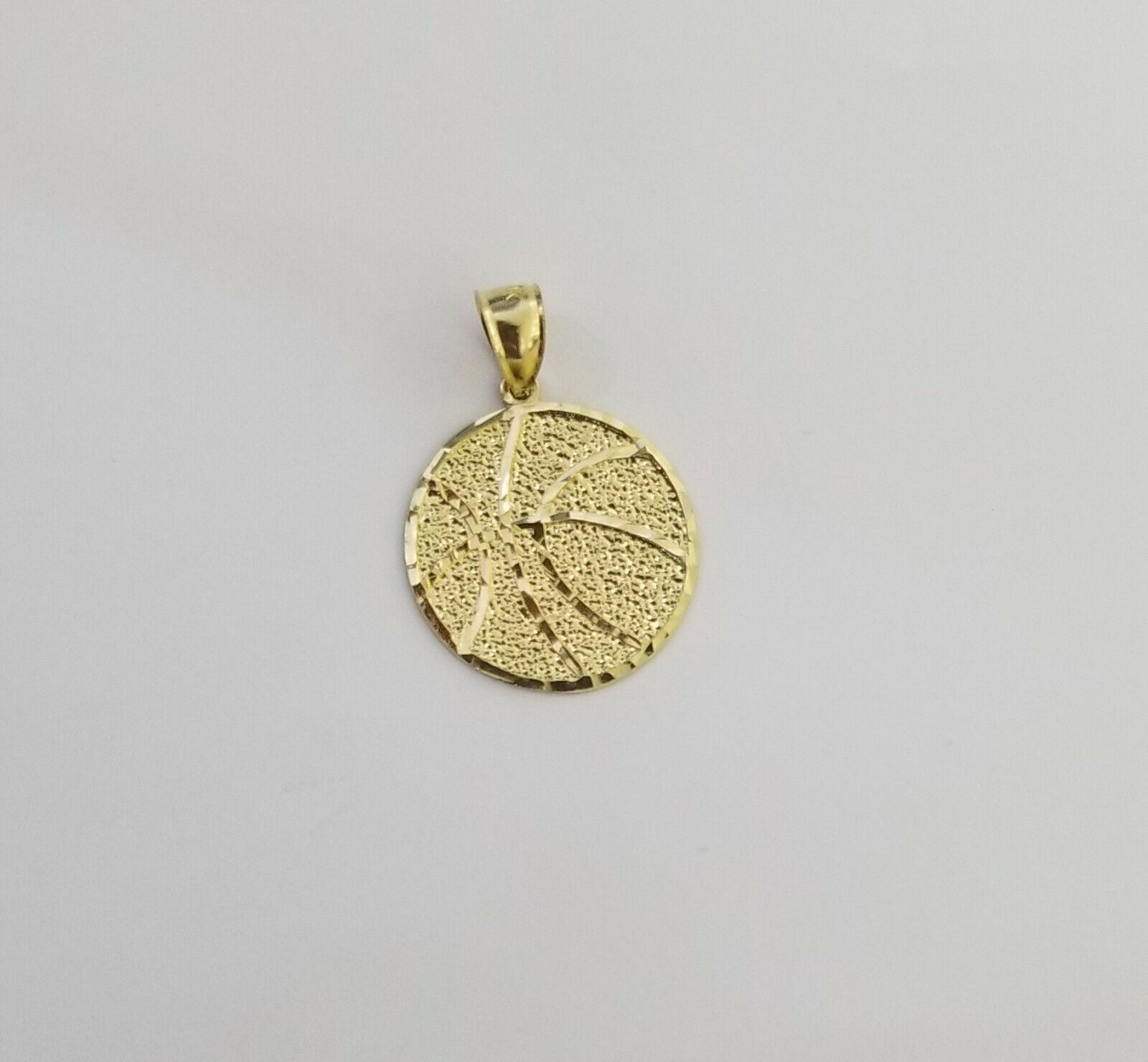 10k Yellow Gold Basketball Charm Pendant 1 Inch 10kt Real Gold