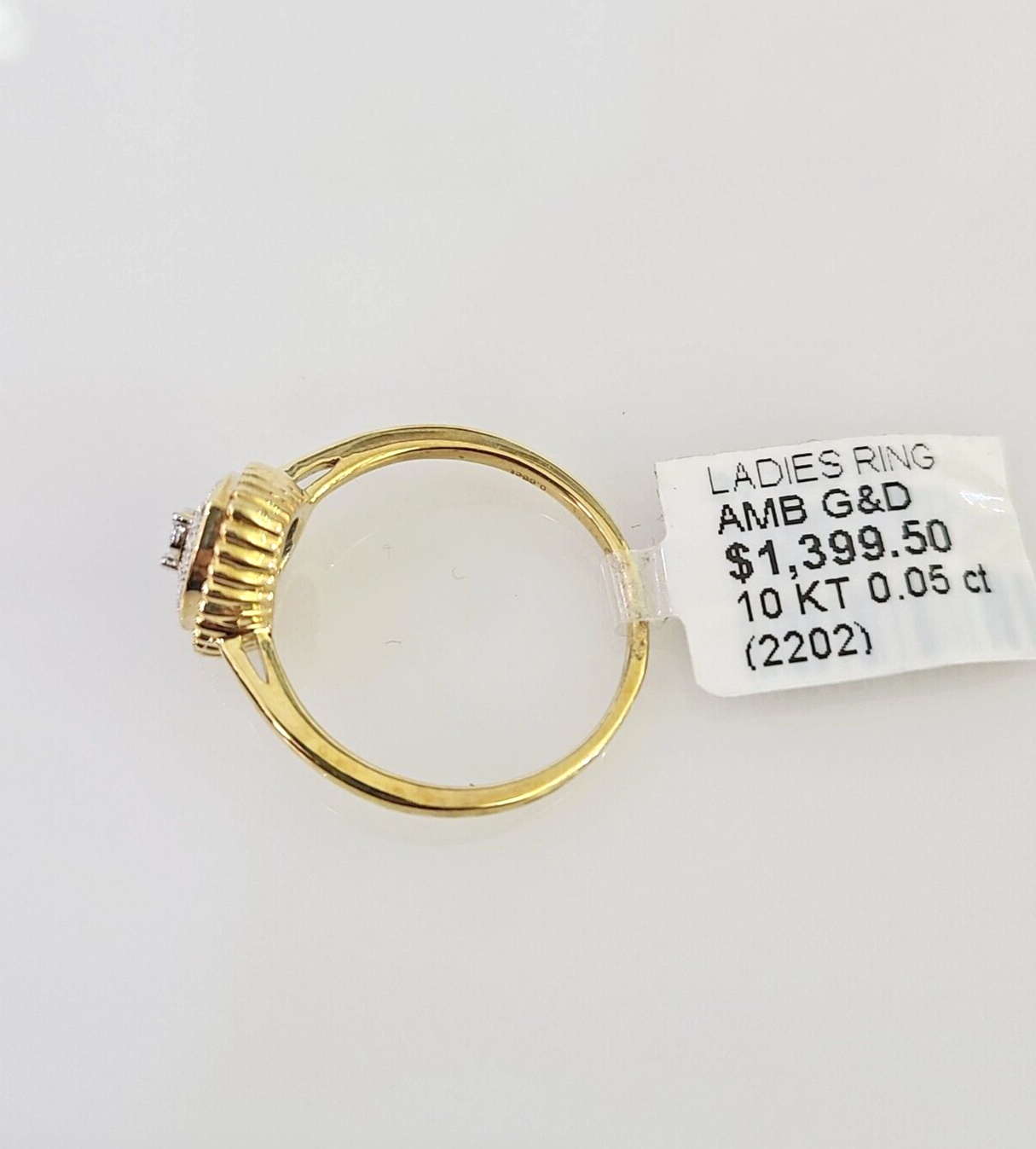 Real 10k Hearts Diamond Ladies Ring Women Casual 10Kt Yellow Gold All Sizes