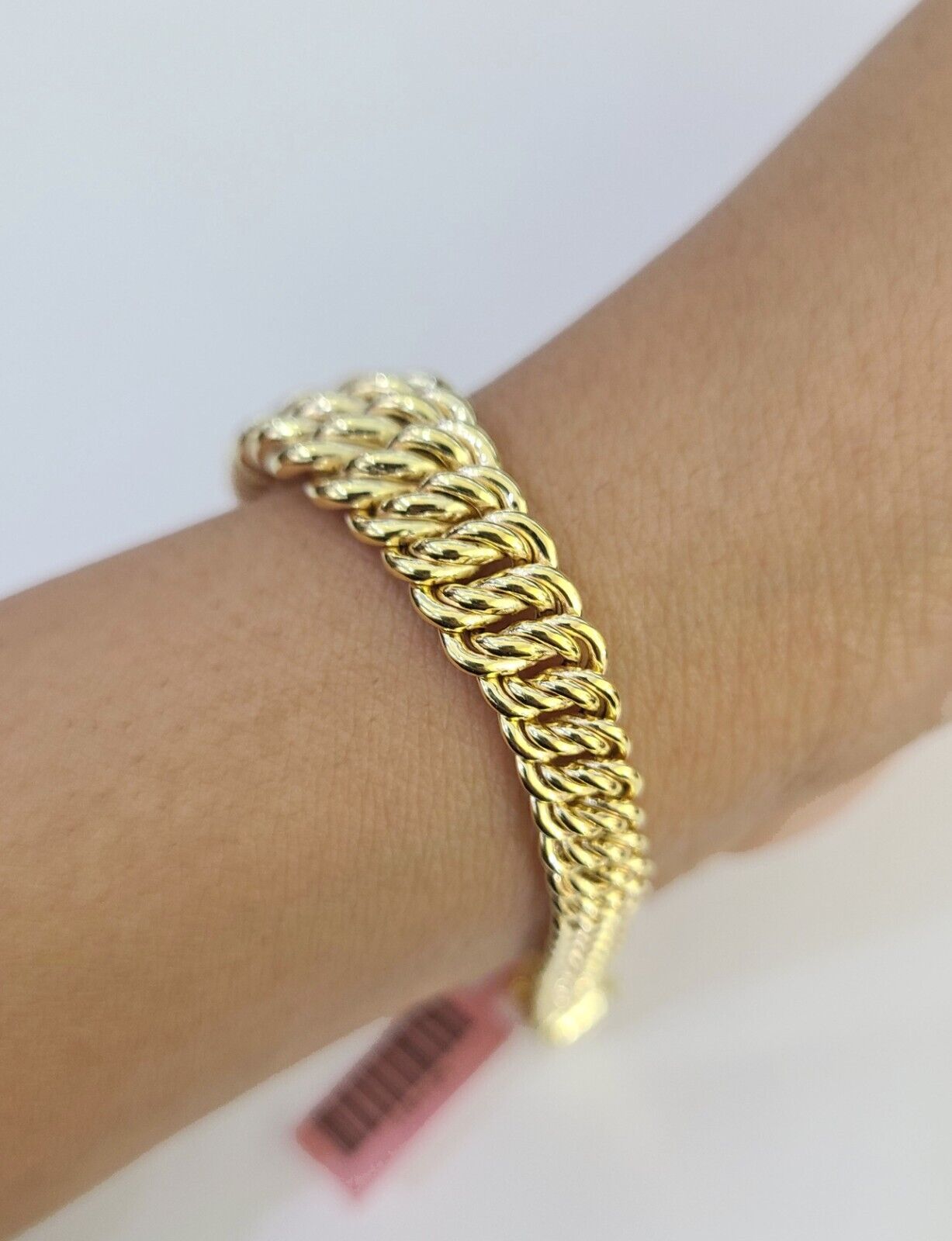 14K Gold Princesa Ring Bracelet 7.5" 7mm Real Yellow SET Flat Byzantine 14Kt All Sizes