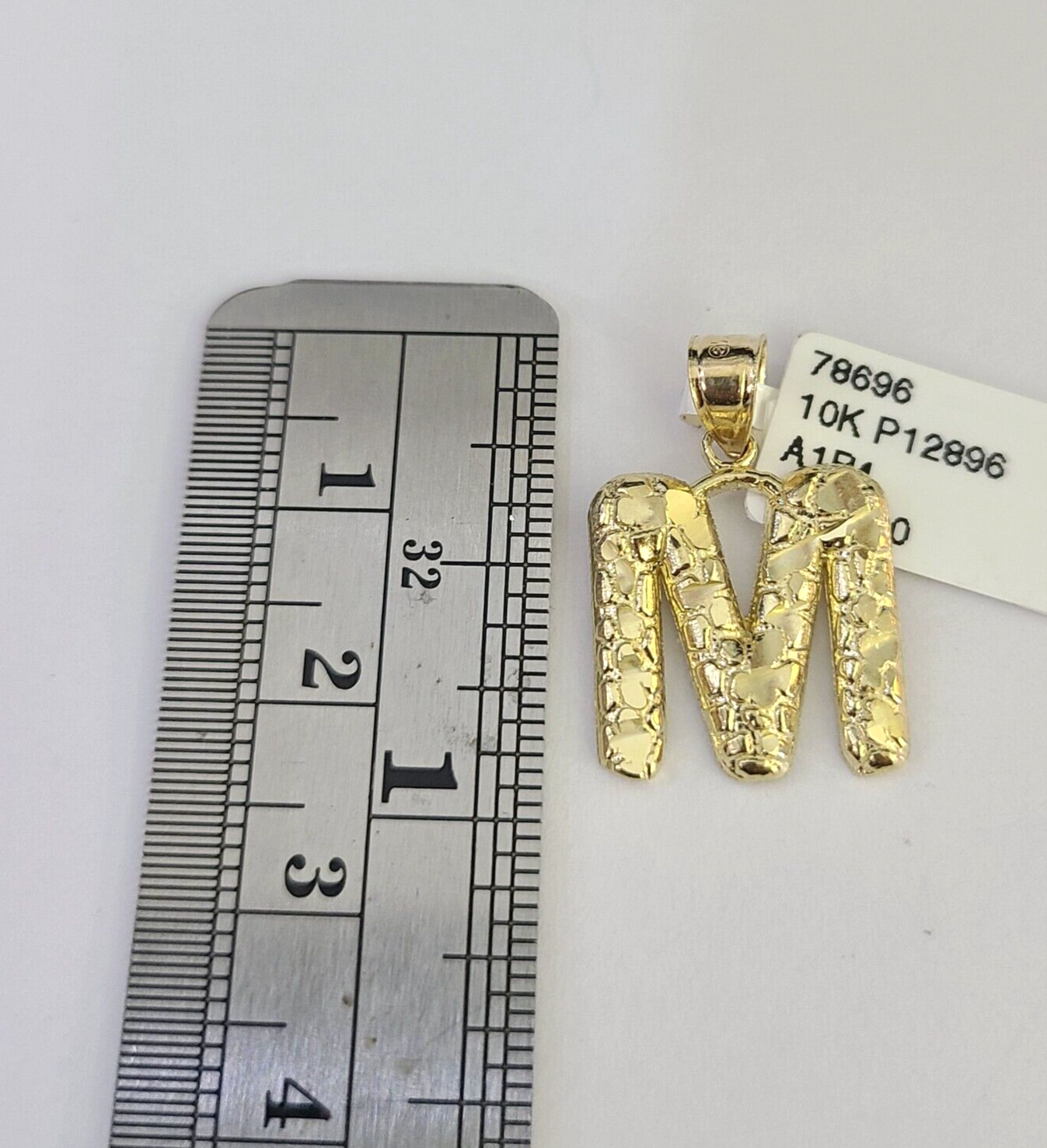 10k Gold Initial M Charm Rope Chain 16"-26" 2.5mm SET Necklace Alphabet Pendant
