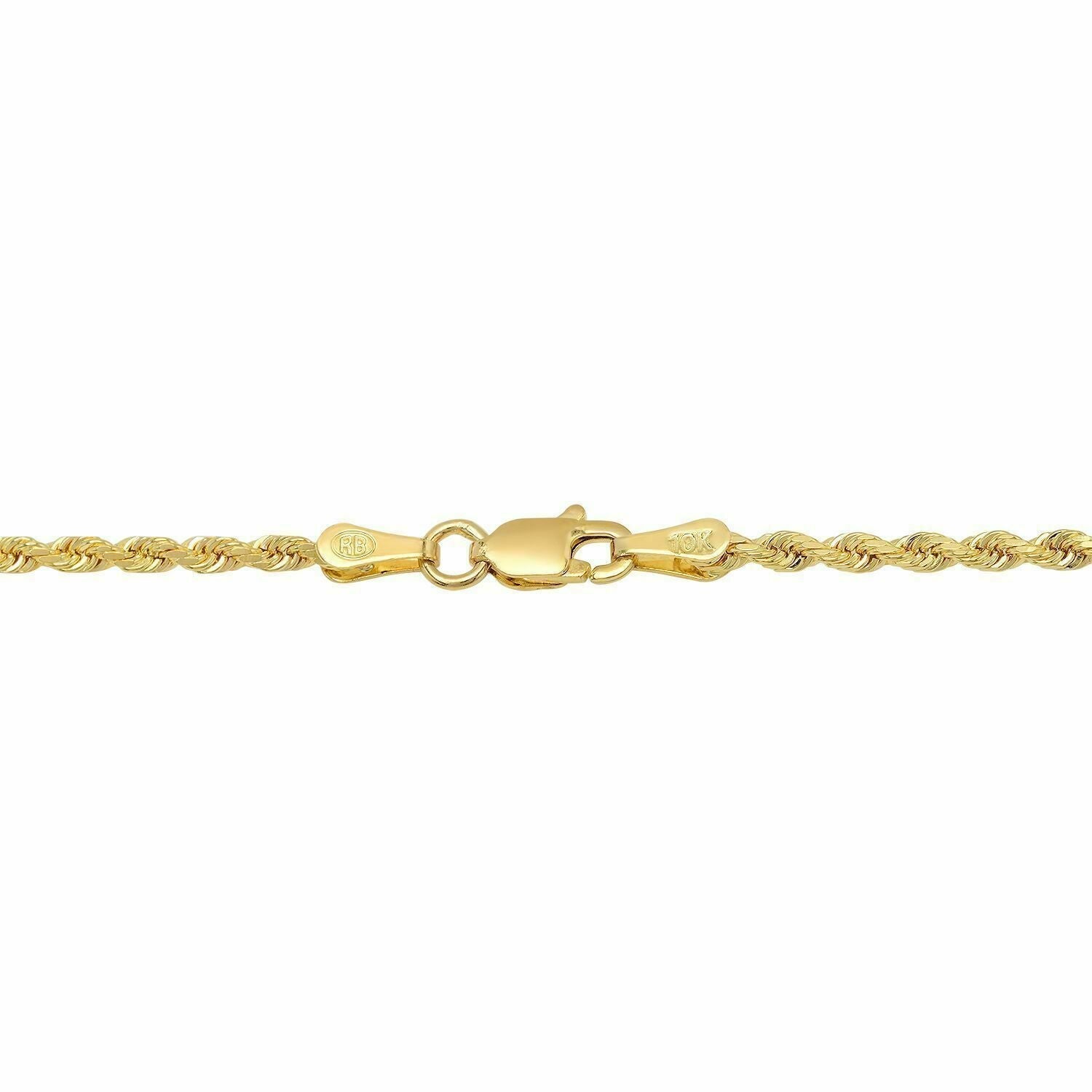Solid 10k Yellow Gold Rope Chain 1mm-10mm Diamond Cut Pendant Necklace16"-30