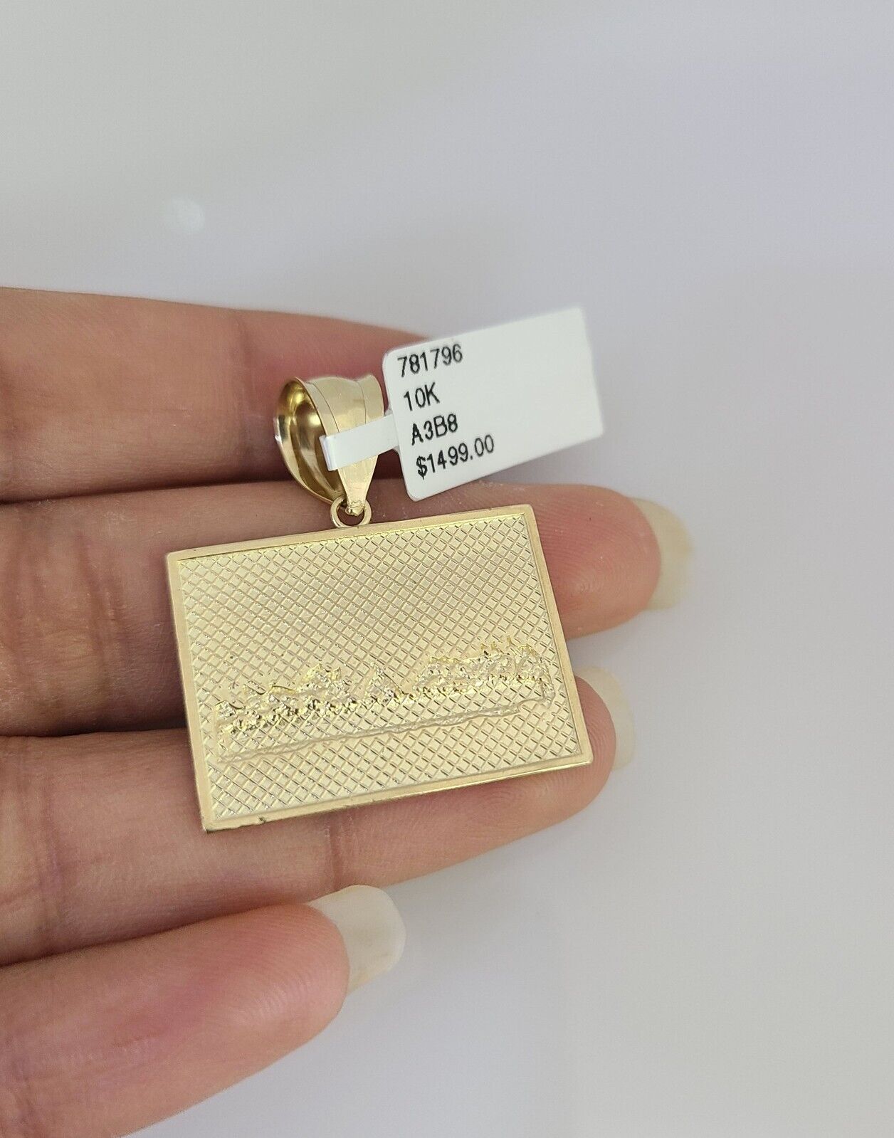 10K Solid Gold Miami Cuban Chain SET Last Supper Pendant Charm 18"-26" 2.5mm