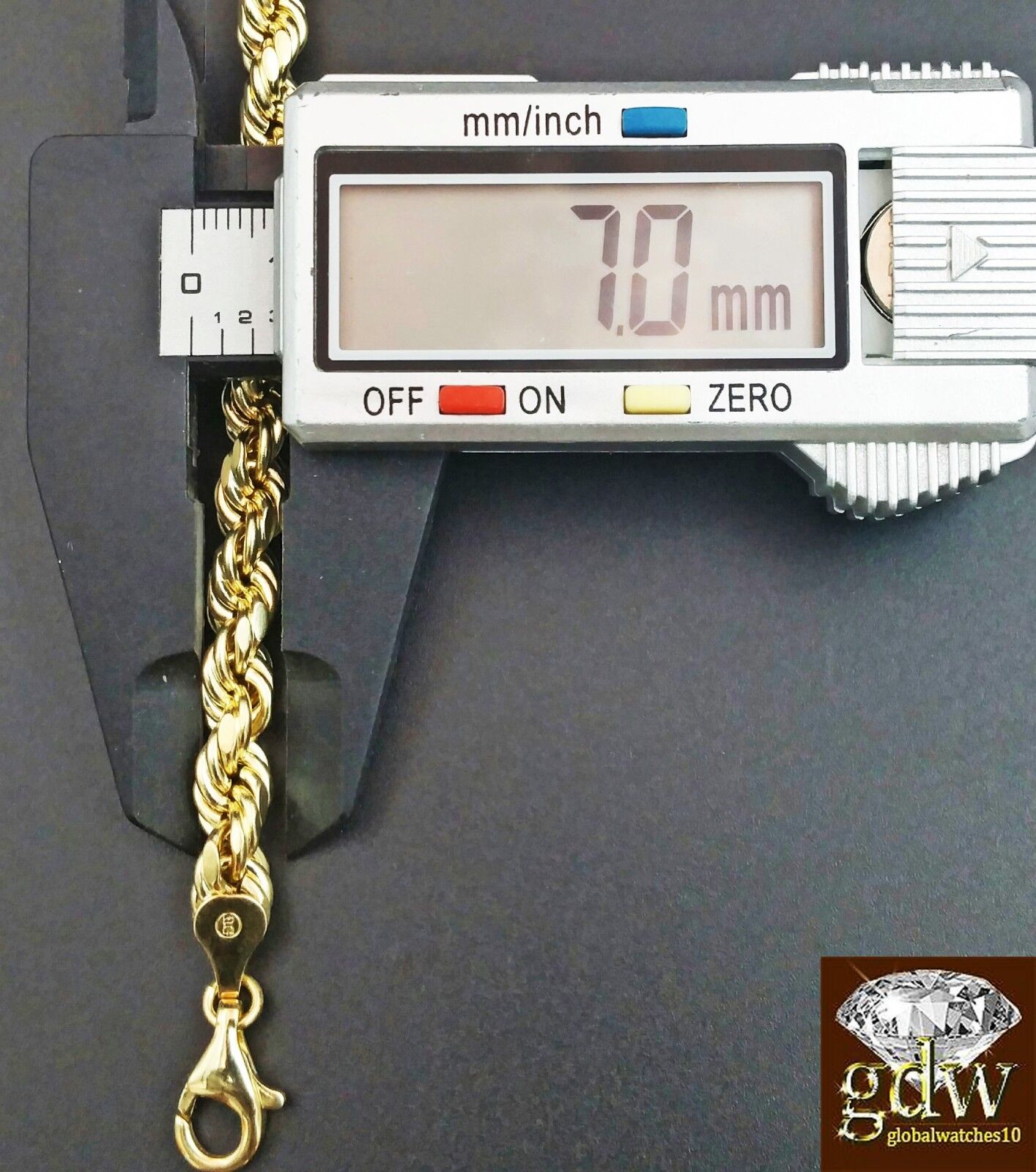 Real 10K Yellow Gold 28" Inch Rope Chain with Jesus Cross Charm Pendant Men