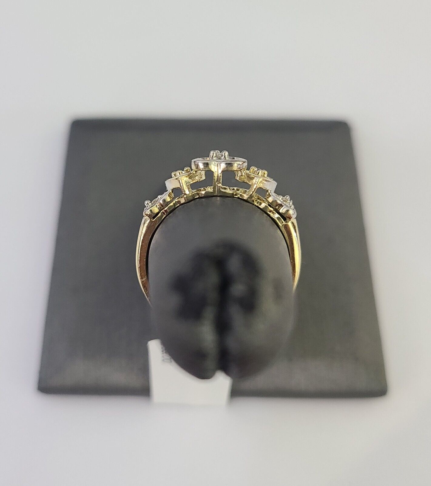 Real 10k Yellow Gold Hearts Ring Wedding Engagement Casual 10Kt Genuine All Sizes