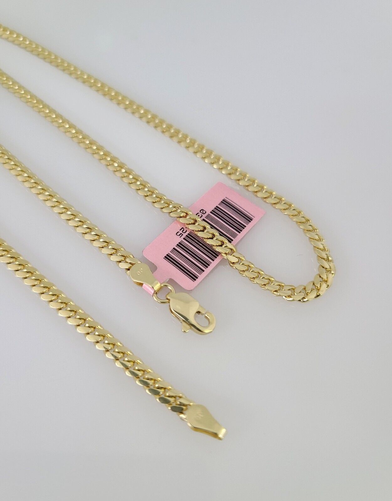 14k Gold Chain Solid Miami Cuban Link Necklace 22 Inch 3mm REAL 14kt Yellow Gold