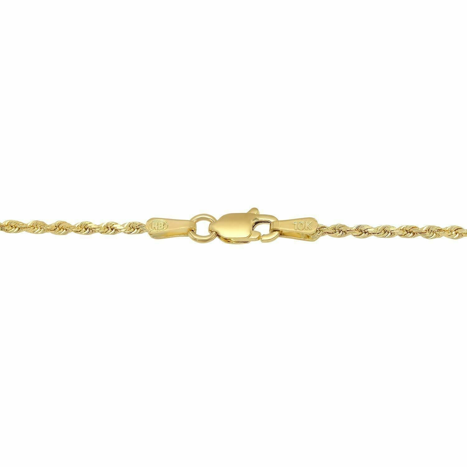 Solid 10k Yellow Gold Rope Chain 1mm-10mm Diamond Cut Pendant Necklace16"-30