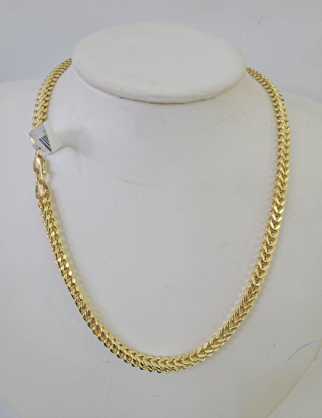 Real 10k Gold Franco Necklace Box Chain 4mm 24"
