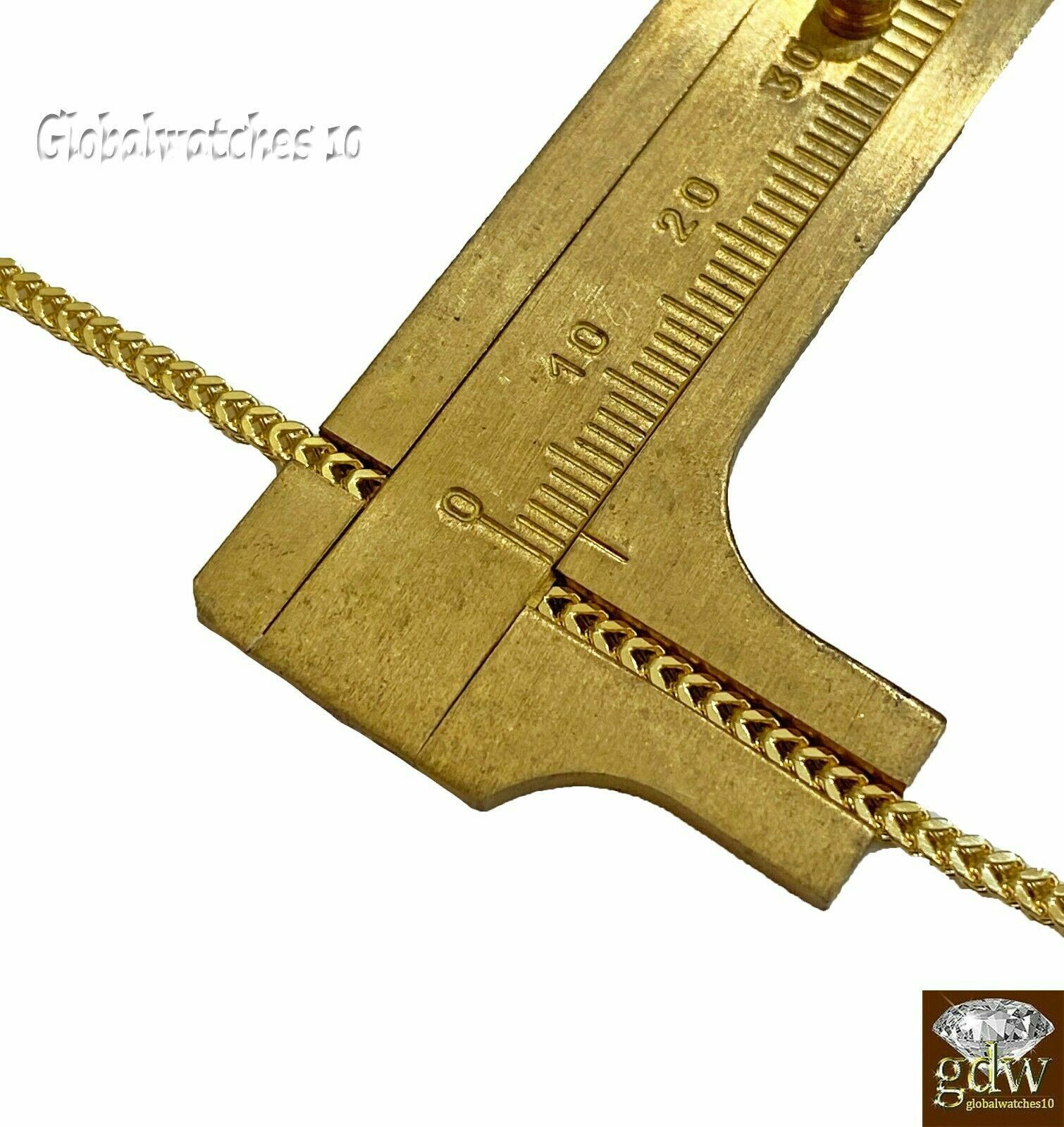 10k Gold Dollar Bag Charm Pendant Franco Chain 22 24 26 28 Inch Real