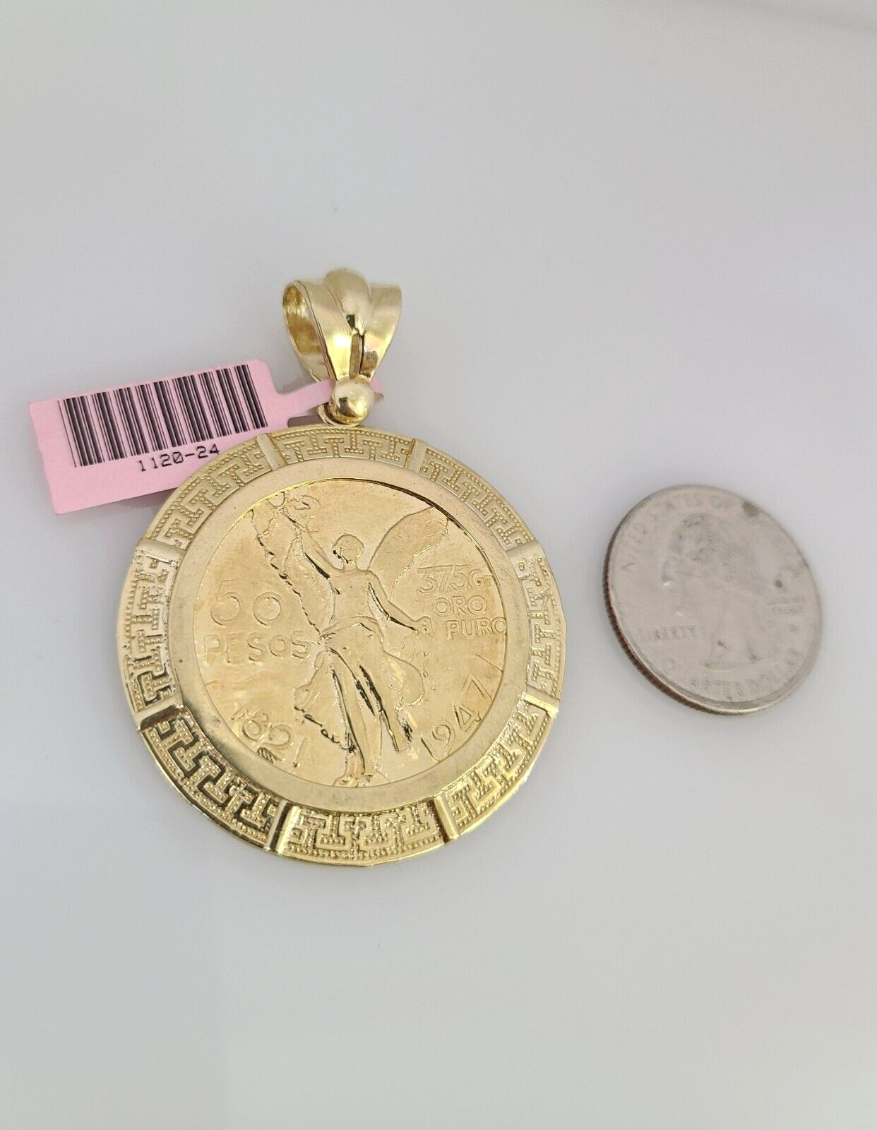 14k Gold Chain Centanario Charm Solid Cuban Curb 10mm 20"-30" SET Necklace