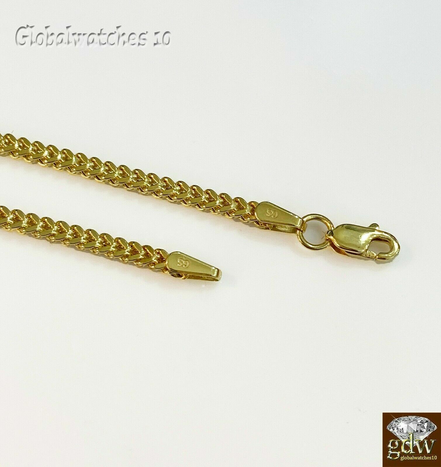 10k Gold Dollar Bag Charm Pendant Franco Chain 22 24 26 28 Inch Real