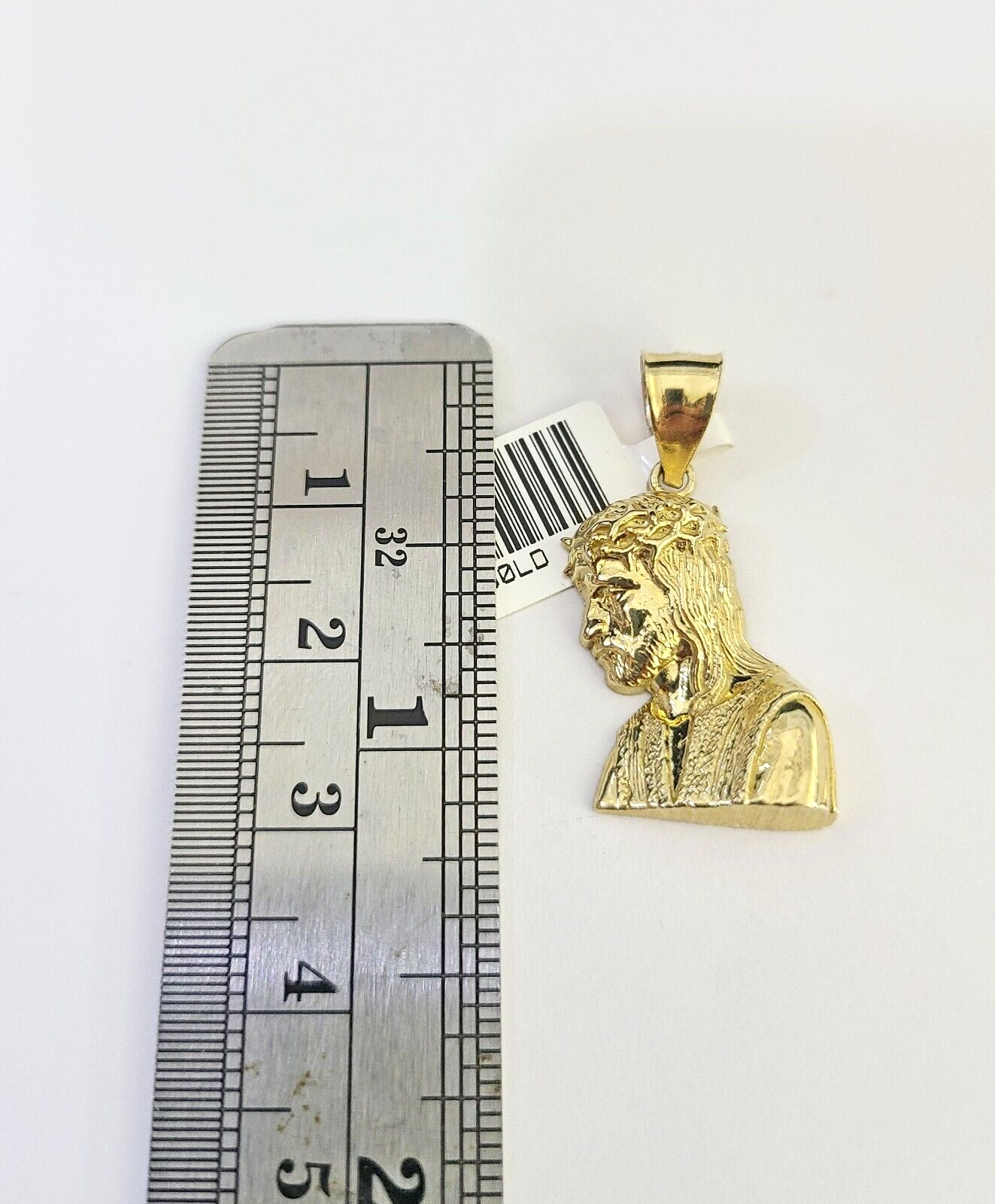 10k Solid Gold Cuban Curb Chain Jesus Head Pendant 2.5mm 18"-26" SET Necklace