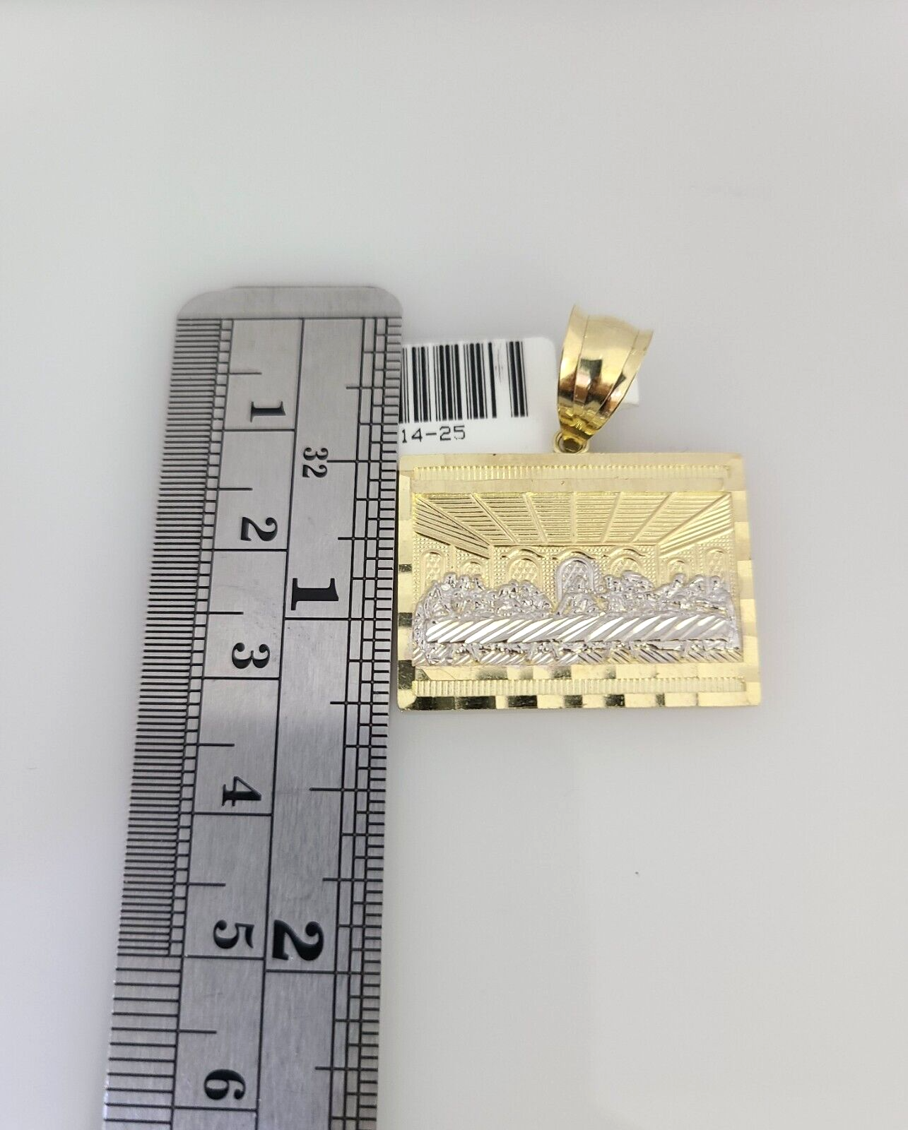 10K Solid Gold Miami Cuban Chain SET Last Supper Pendant Charm 18"-26" 2.5mm