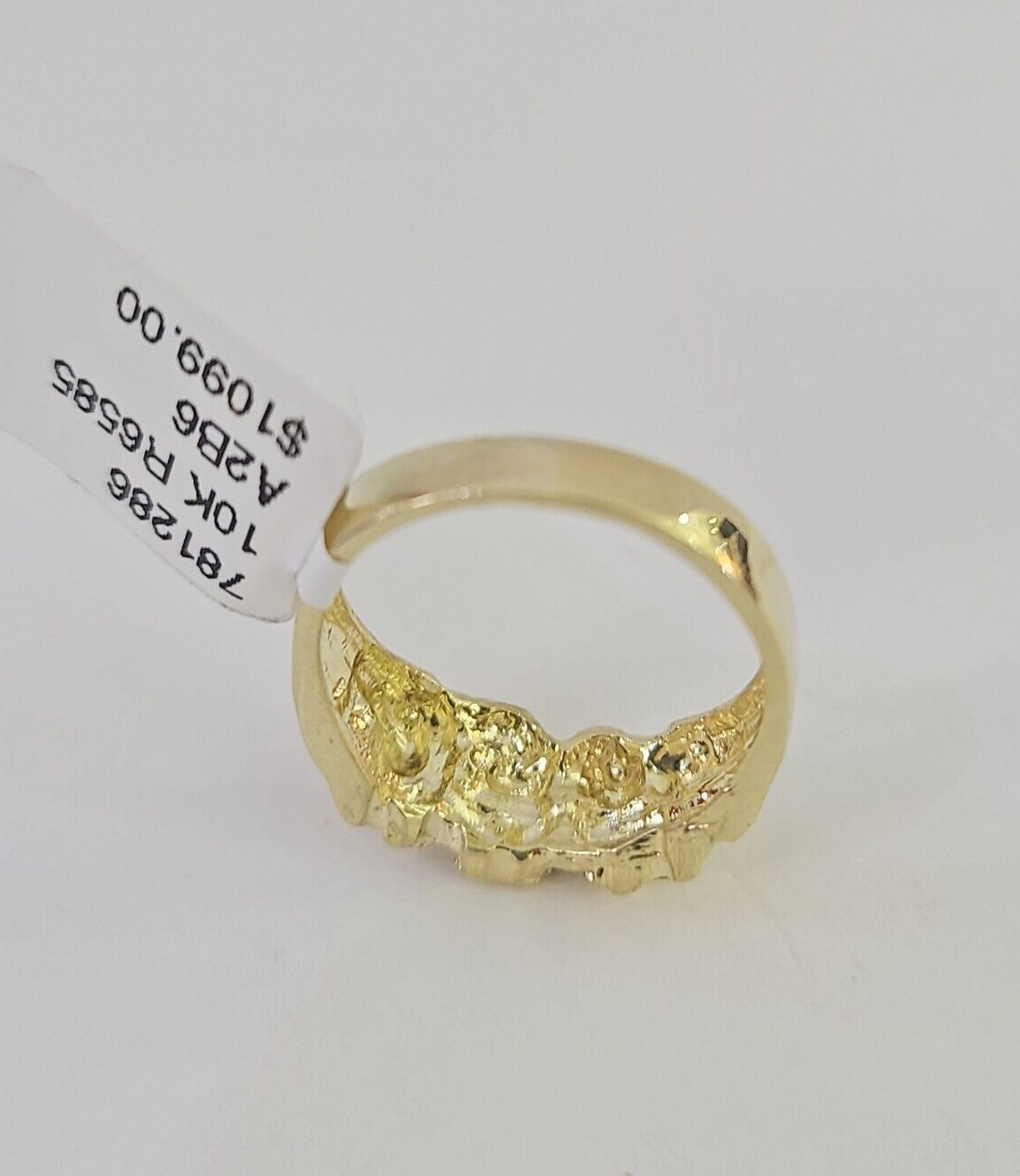 Real 10k Nugget Ring Yellow Gold Casual Ring 10kt Genuine Kids All Sizes