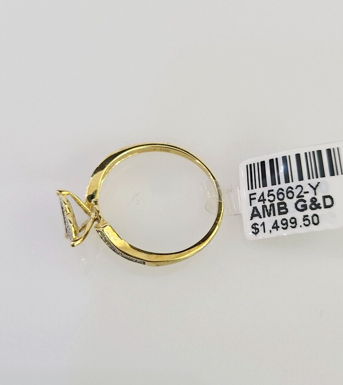 Real 10k Hearts Diamond Ladies Ring Women Casual 10Kt Yellow Gold All Sizes