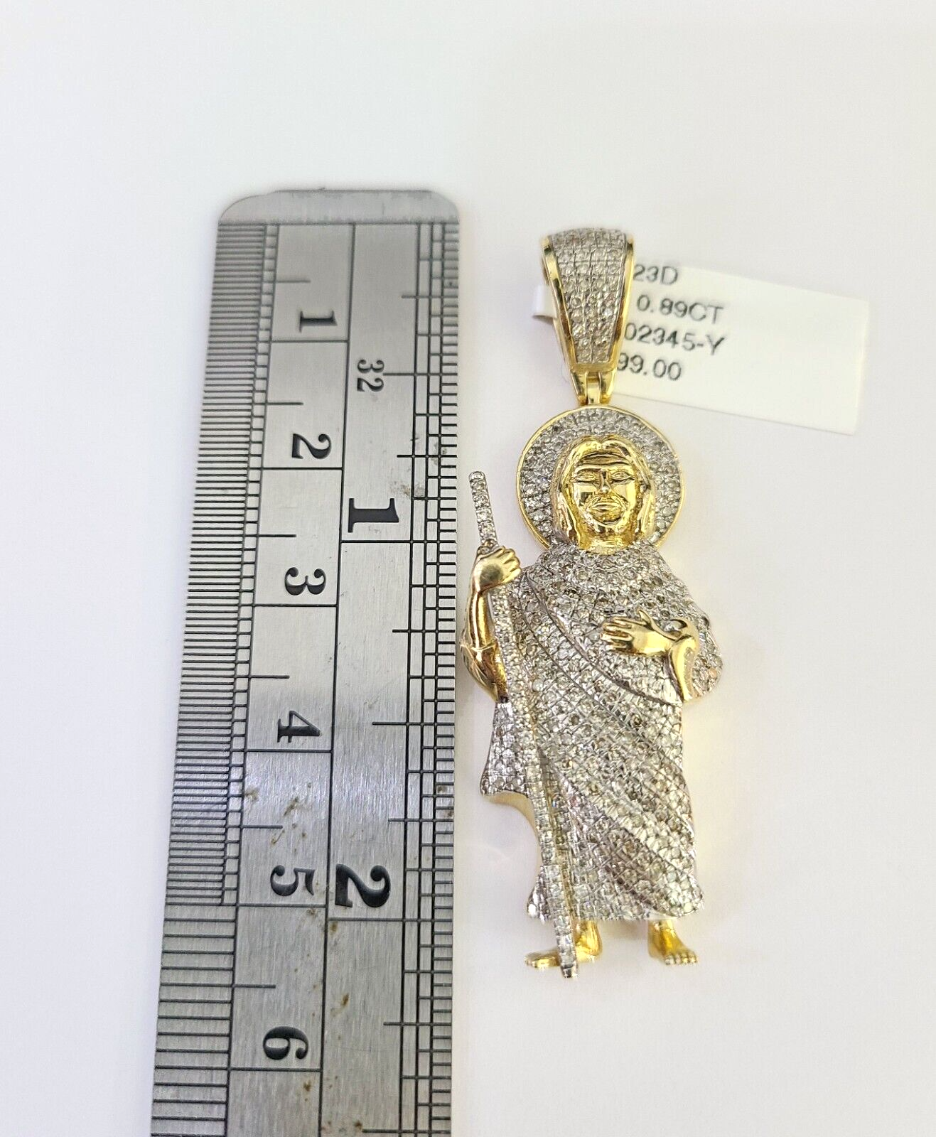 10k Miami Cuban Chain Diamond Saint Jude Charm Set 4mm 18"-28" Necklace Gold