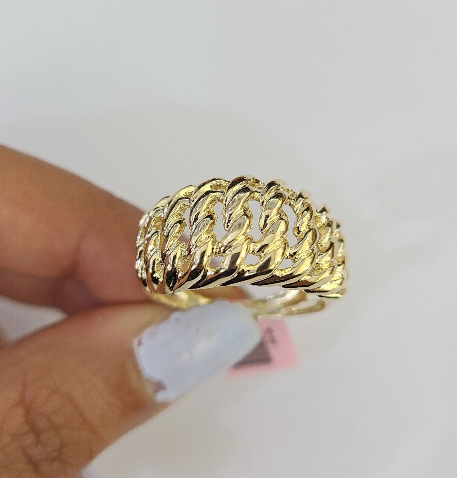 Real 14k Princesa Ring Yellow Gold Casual Ring 14kt Genuine Mens All Sizes