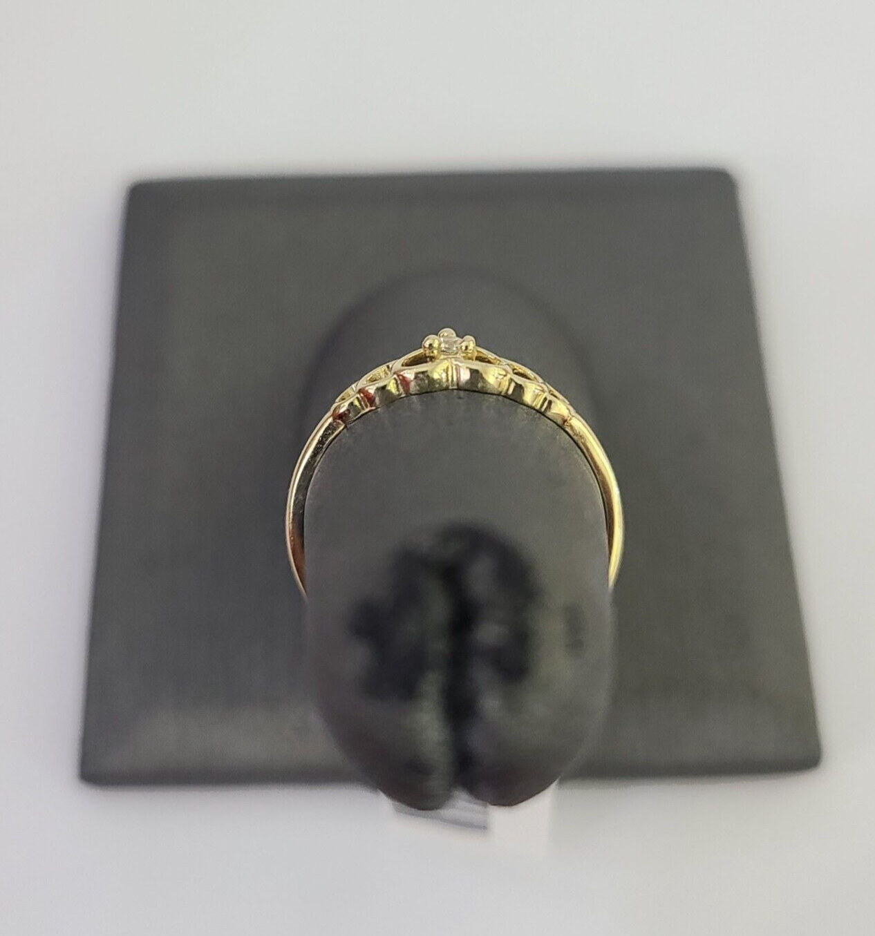 Real 10k Yellow Gold Hearts Ring Wedding Engagement Casual 10Kt Genuine All Sizes