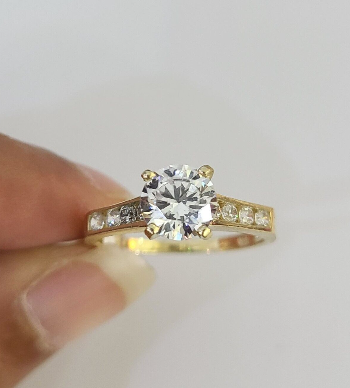 Real 10k Yellow Gold Ring Wedding Engagement Casual 10Kt Genuine All Sizes