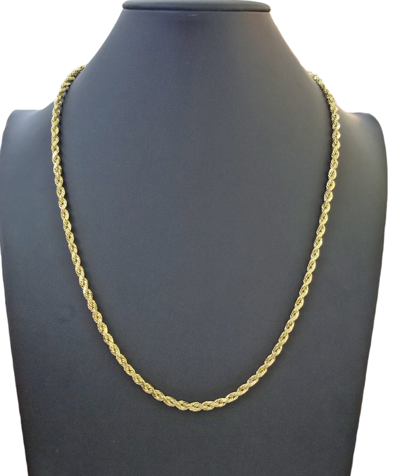 Real 10K Yellow Gold Rope Chain Necklace 26 Inch 3mm- 10mm Real 10k Men Women