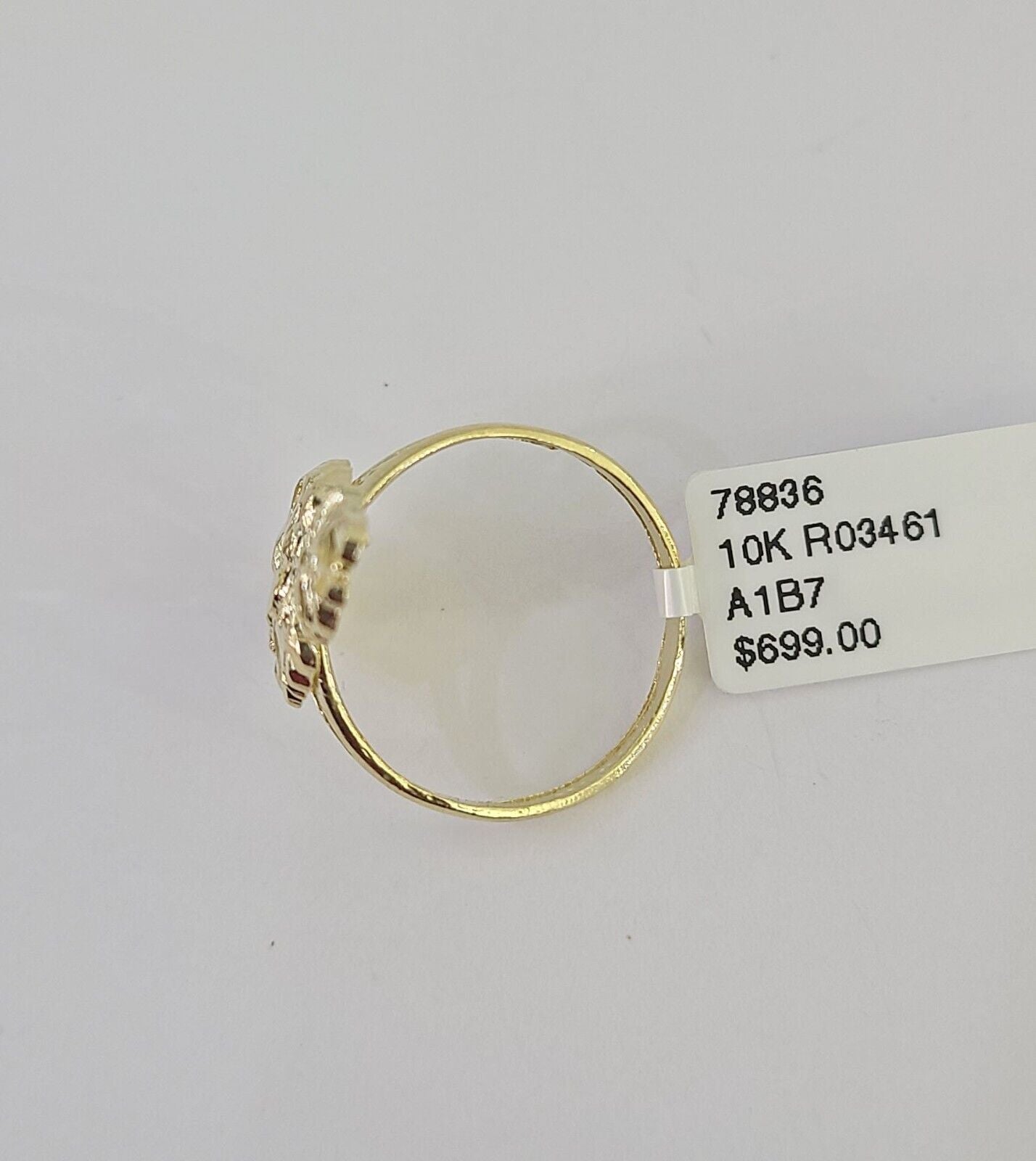 Real 10k Nugget Ring Yellow Gold Casual Ring 10kt Genuine All Sizes