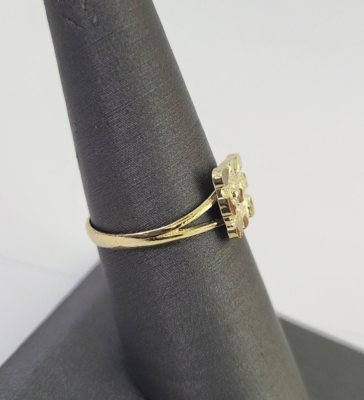 Real 10k Nugget Ring Band Wedding Engagement Women Yellow Gold All Sizes