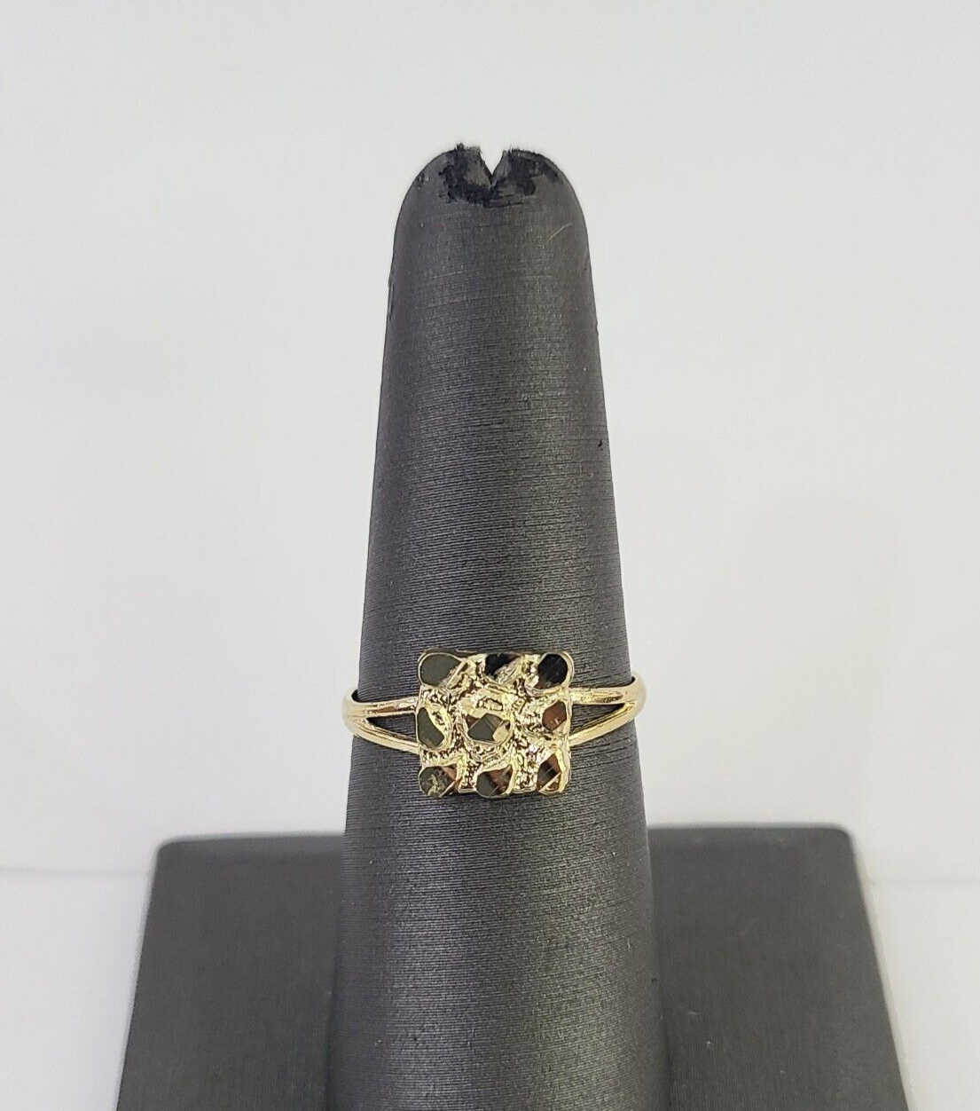 Real 10k Nugget Ring Band Wedding Engagement Women Yellow Gold All Sizes