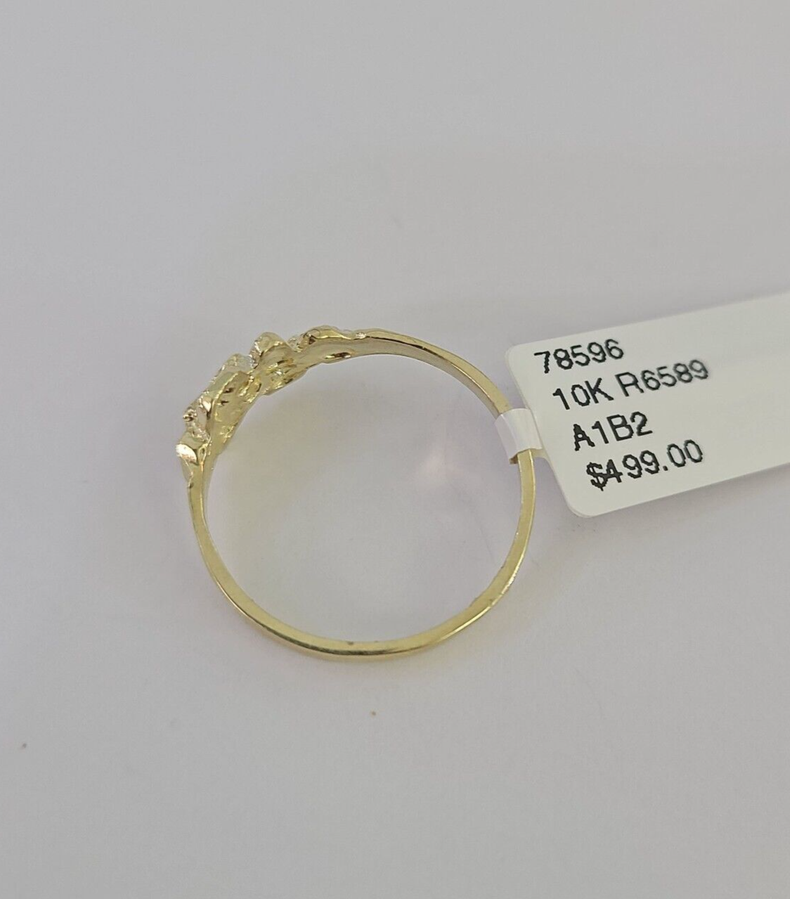 Real 10k Nugget Ring Yellow Gold Casual Ring 10kt Genuine All Sizes