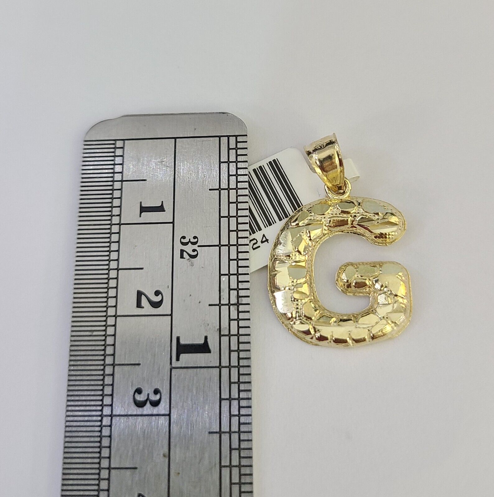 10k Gold Initial G Charm Rope Chain 16"-26" 2.5mm SET Necklace Alphabet Pendant