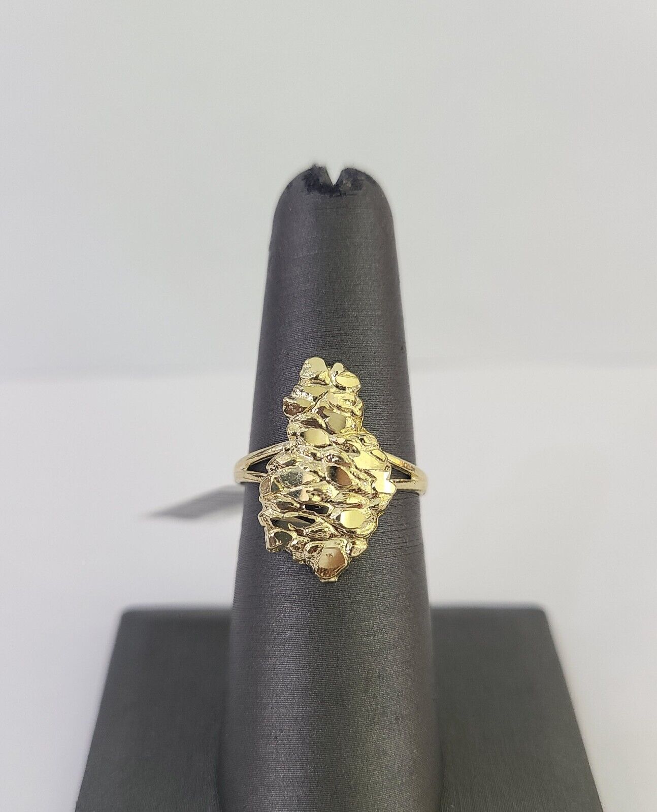 Real 10k Nugget Ring Yellow Gold Casual Ring 10kt Genuine All Sizes