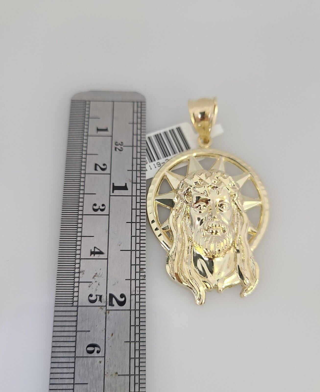 10k Gold Byzantine Chain Jesus Head Pendant SET REAL 10kt 3mm 18"-28" 10Kt