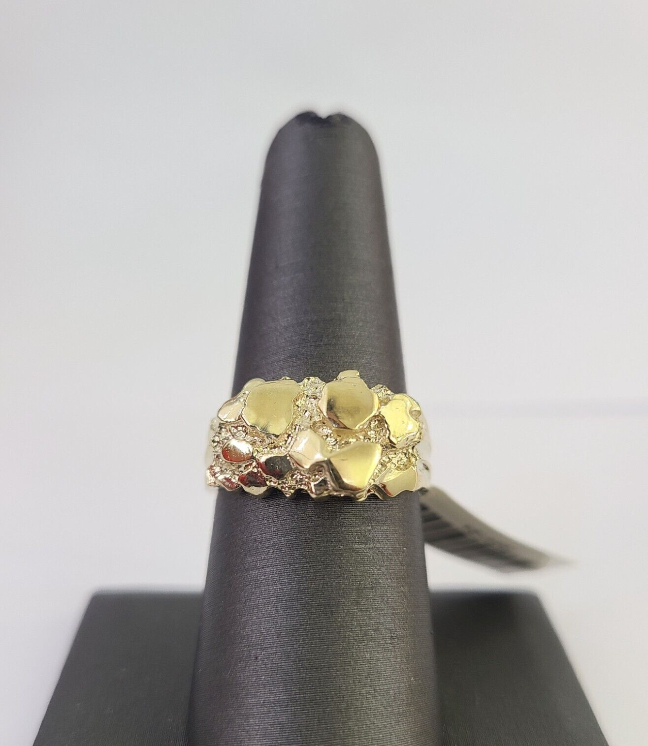 Real 10k Nugget Ring Yellow Gold Casual Ring 10kt Genuine All Sizes
