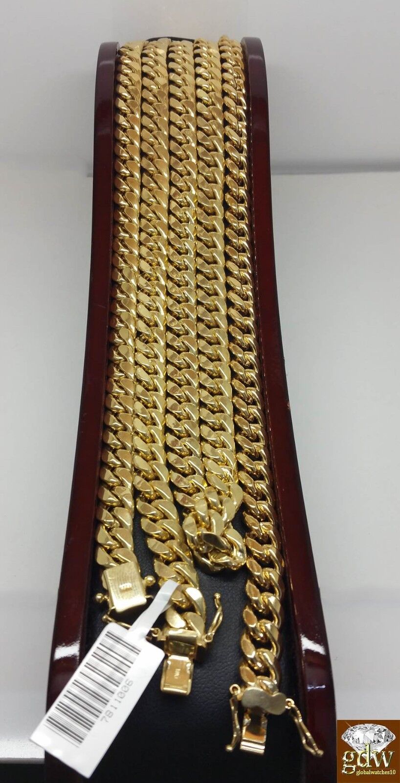 8mm 10k Gold Miami Cuban link Bracelet 7.5" 8" 8.5" 9" REAL 10kt Yellow Gold - GoldenlinQ