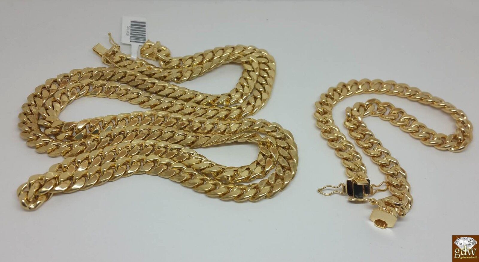 8mm 10k Gold Miami Cuban link Bracelet 7.5" 8" 8.5" 9" REAL 10kt Yellow Gold - GoldenlinQ