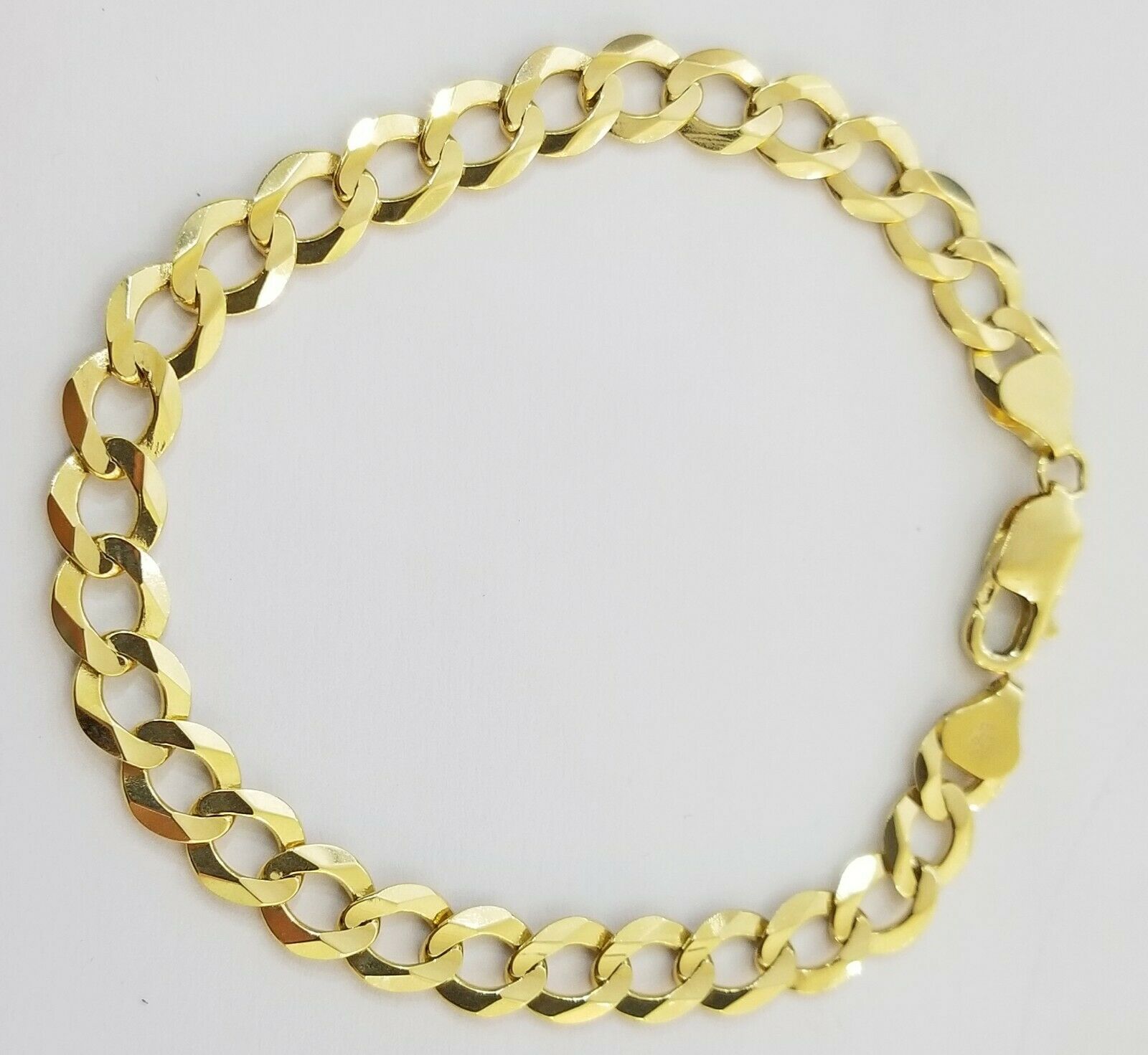 9MM Solid 14k Yellow Gold Cuban Link Bracelet 8" 9" REAL Mens Lobster, Necklace - GoldenlinQ