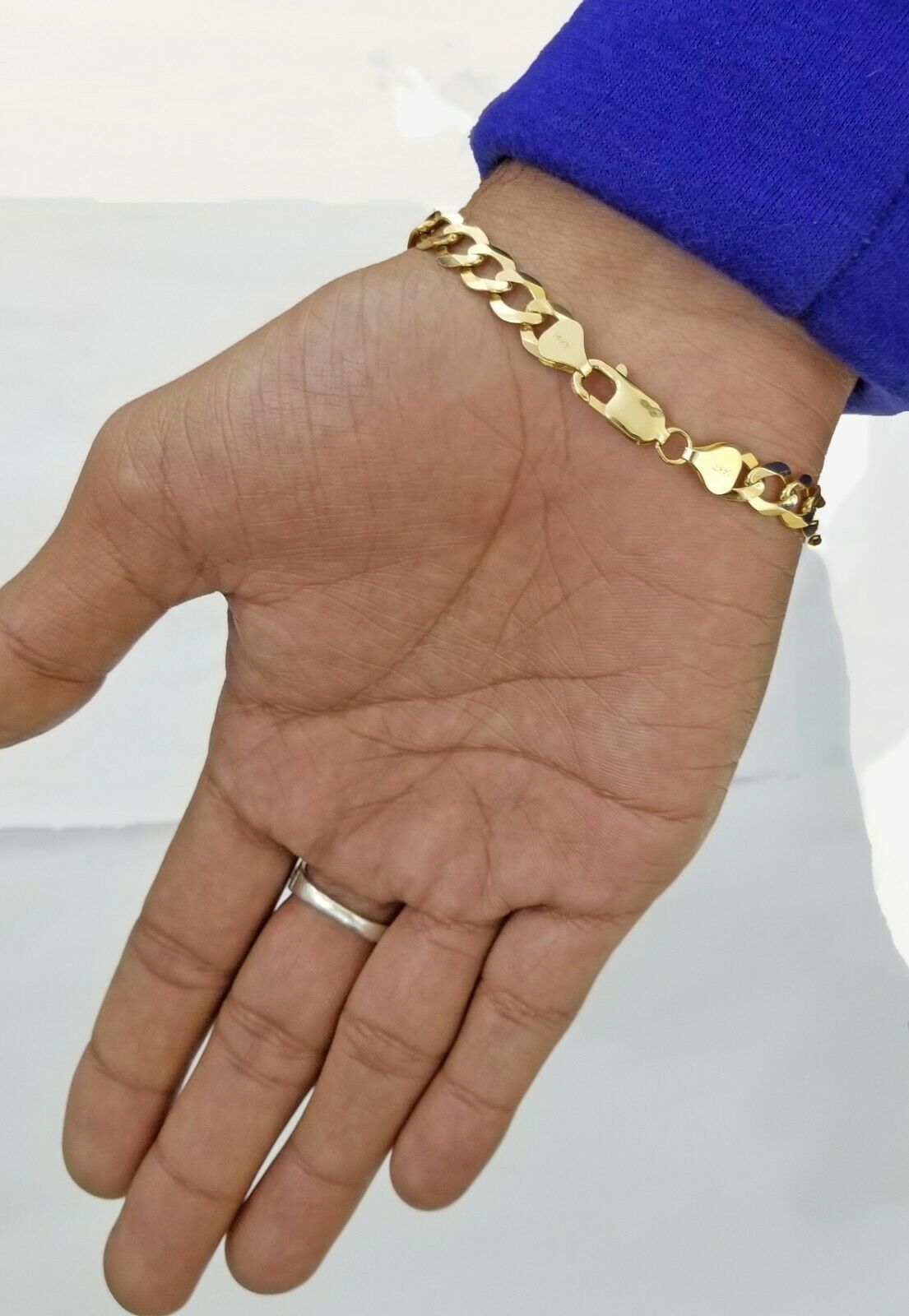 9MM Solid 14k Yellow Gold Cuban Link Bracelet 8" 9" REAL Mens Lobster, Necklace - GoldenlinQ