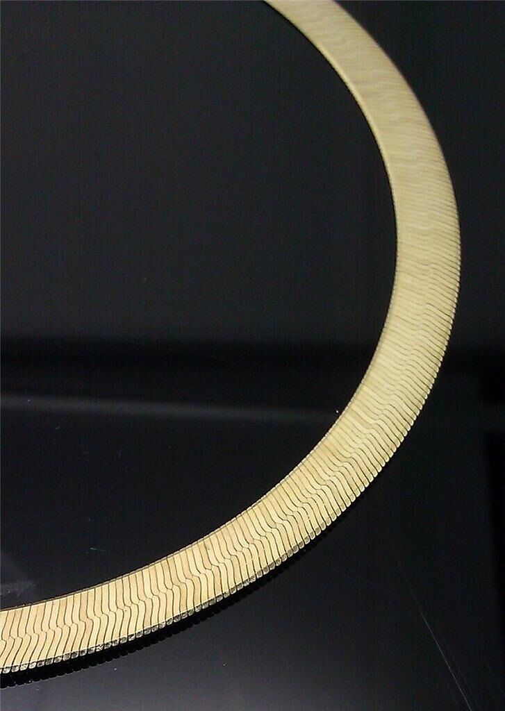 10K Genuine Gold Herringbone Necklace Chain 12 mm 22" inch Men Women Real